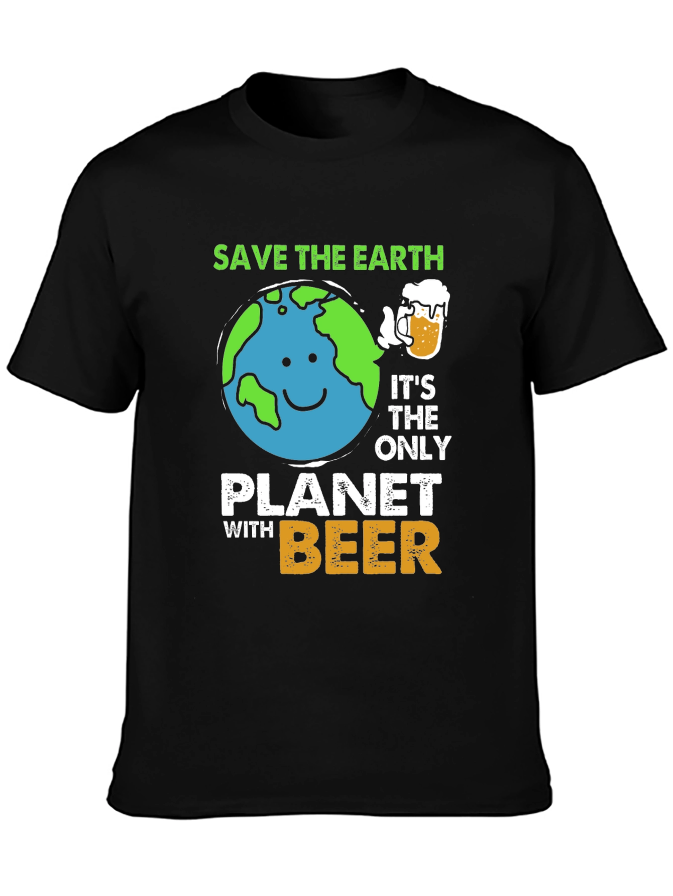 Save The Earth Planet Beer T-Shirt