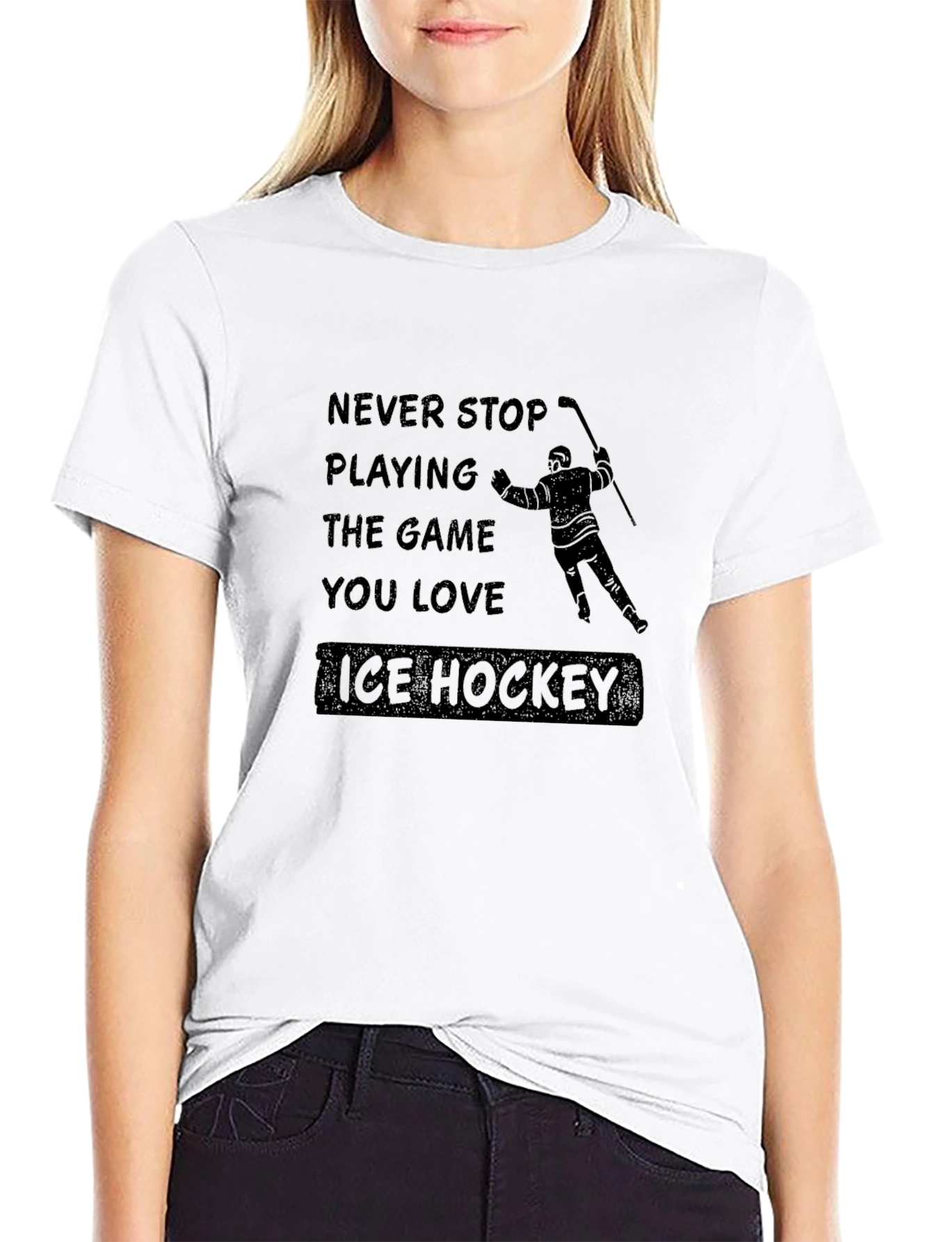Ice Hockey Never Stop Playing T-Shirt