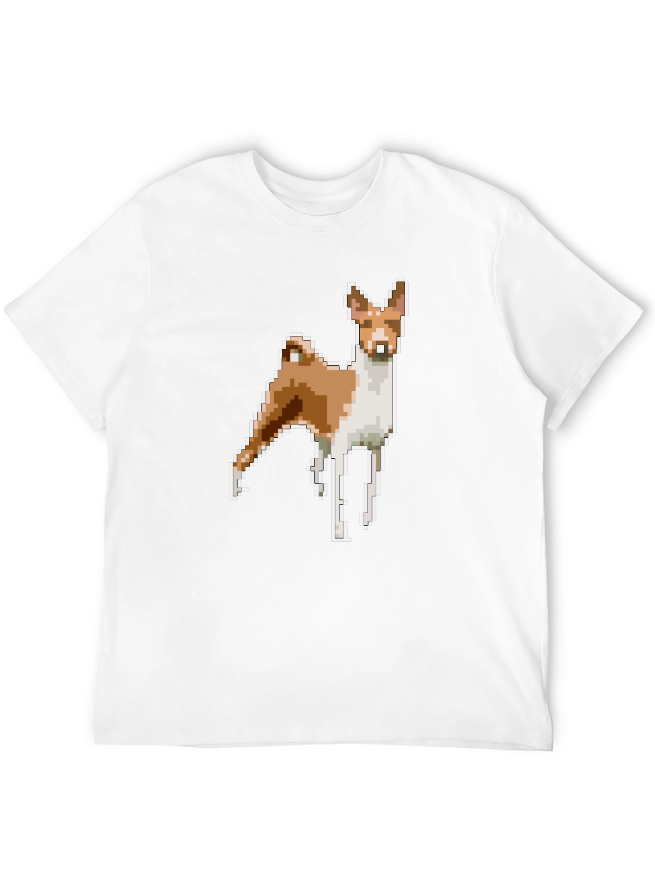 Pixel Dog Graphic Tee - Black Cotton Blend