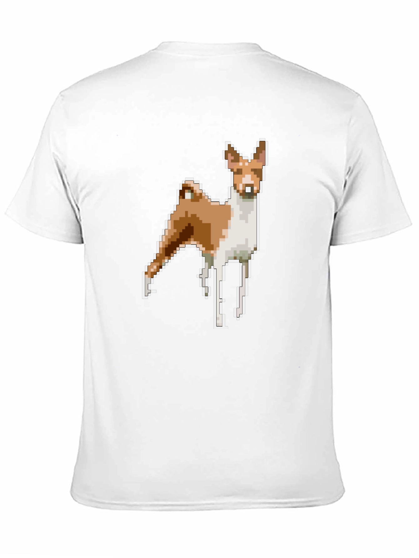 Pixel Dog Graphic Tee - Black Cotton Blend