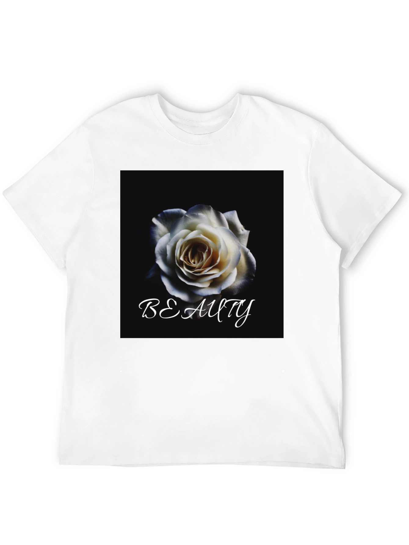 Beauty Rose Graphic T-Shirt - Elegant Floral Design