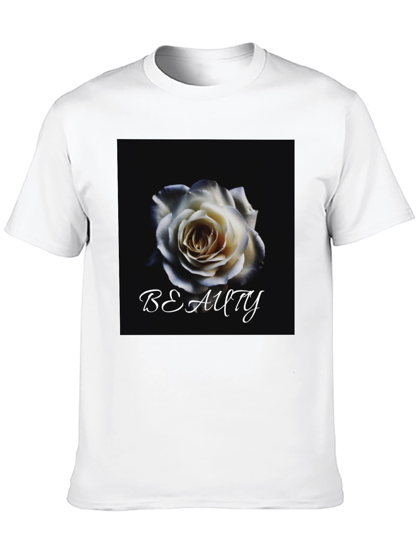 Beauty Rose Graphic T-Shirt - Elegant Floral Design