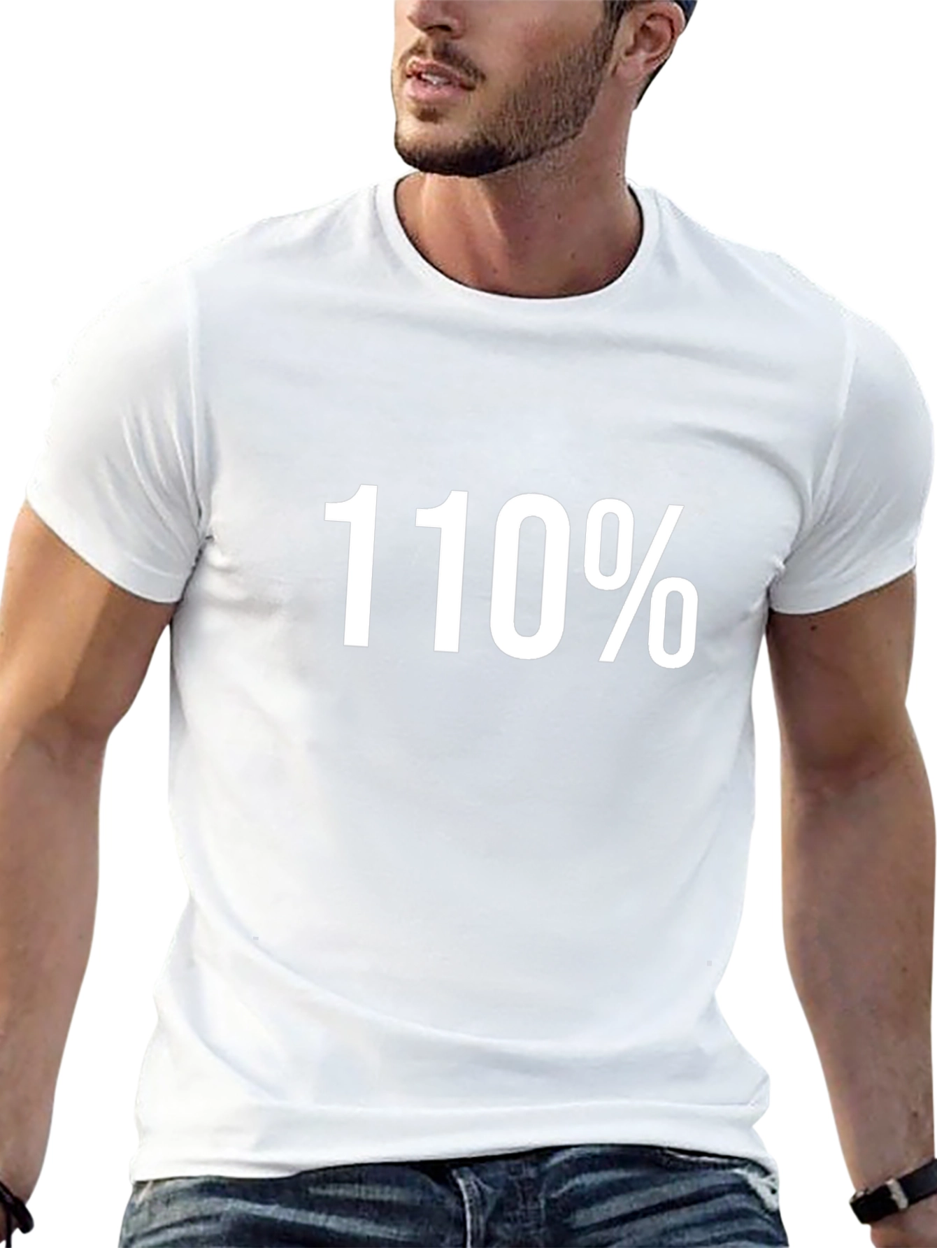 110% Graphic Tee - Black Cotton Blend