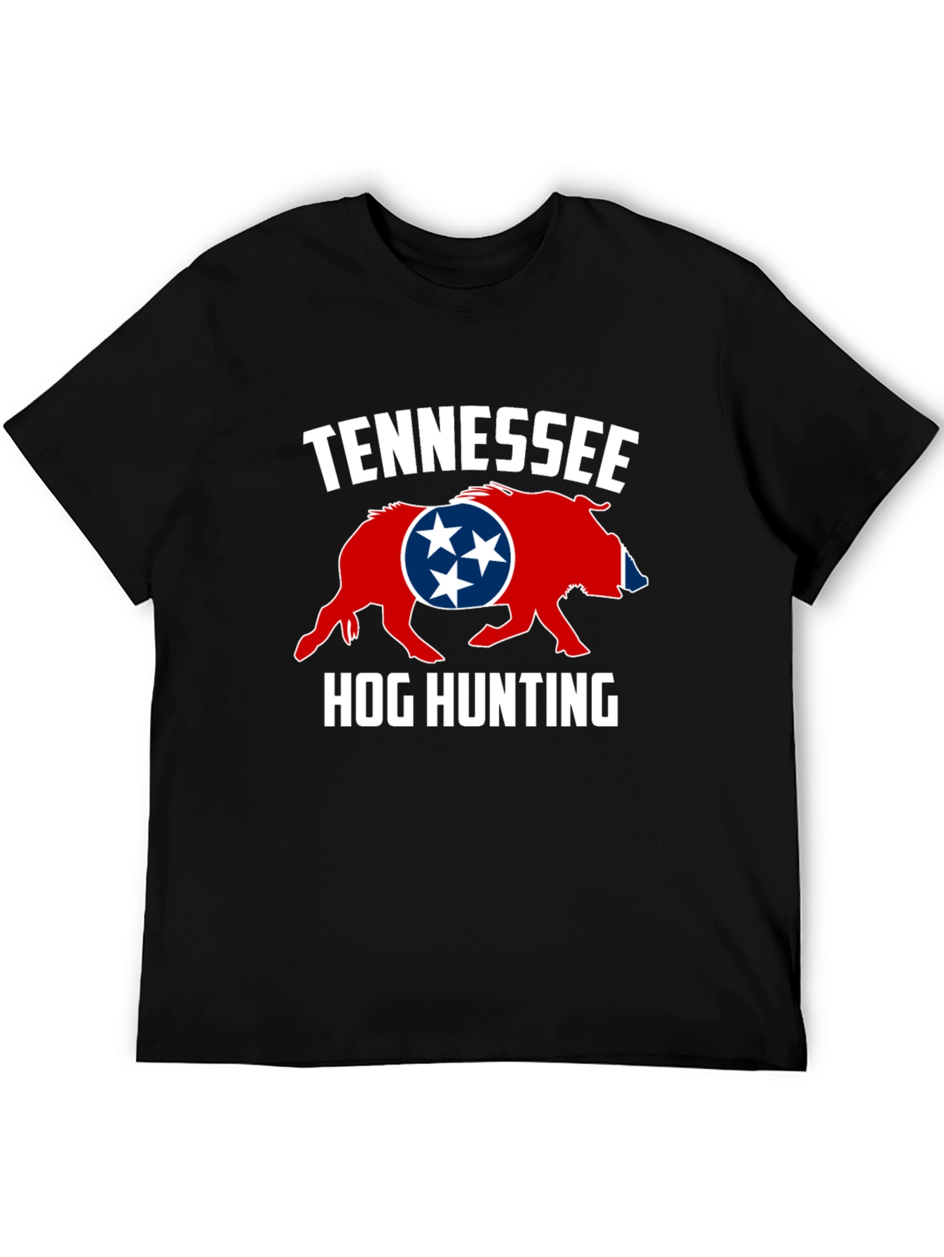 Tennessee Hog Hunting T-Shirt - Mens Black Tee
