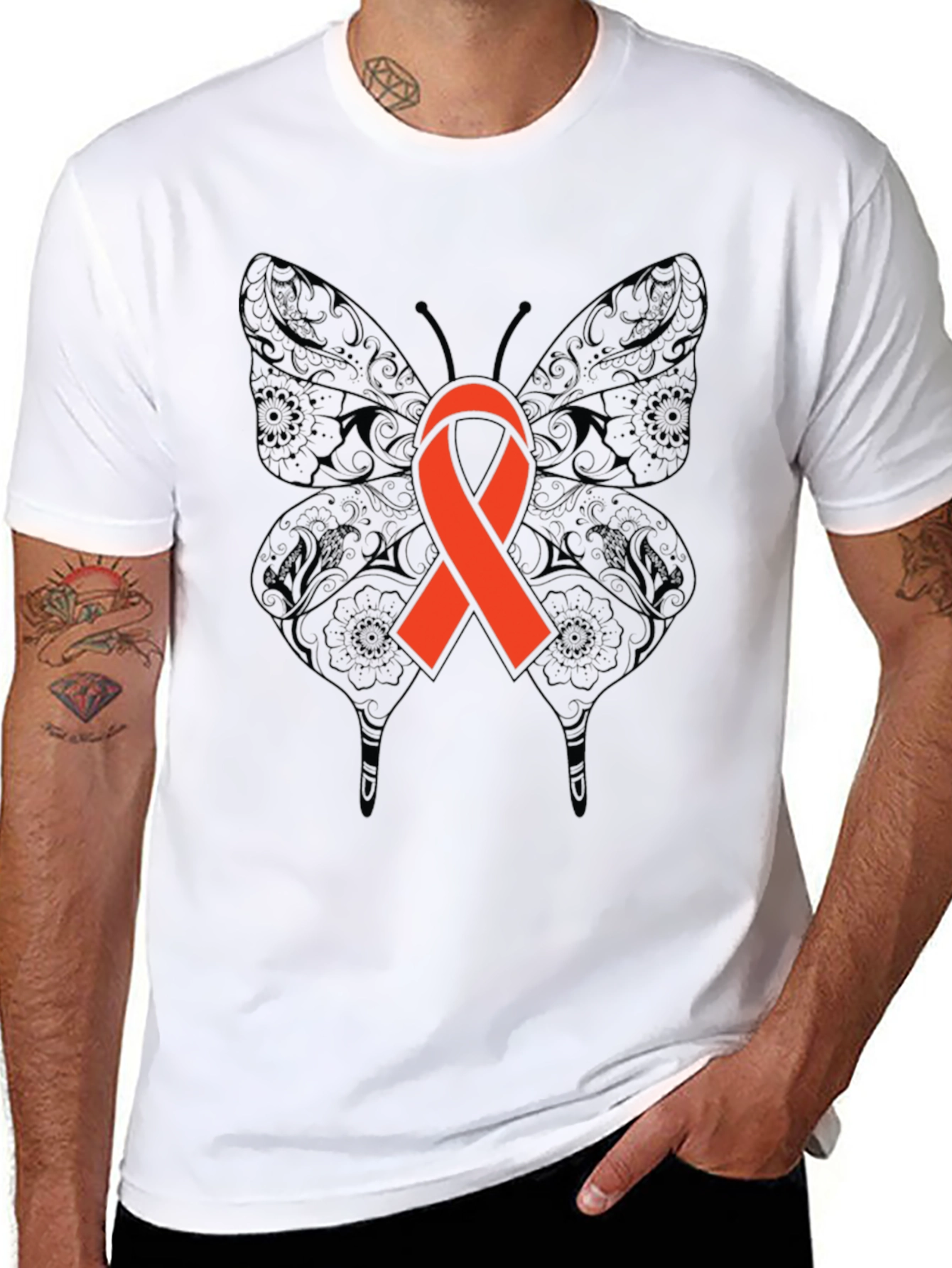 Butterfly Awareness Ribbon Graphic Tee