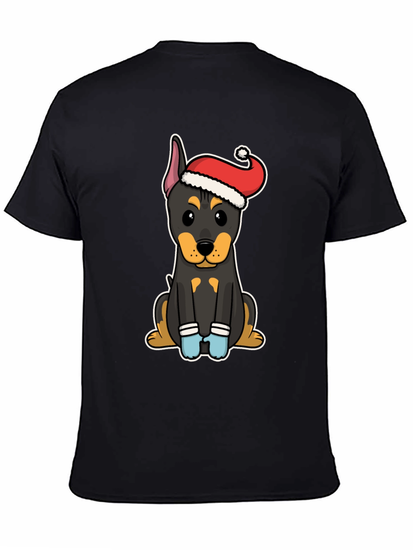 Festive Dog T-Shirt: Santa Hat Puppy Tee