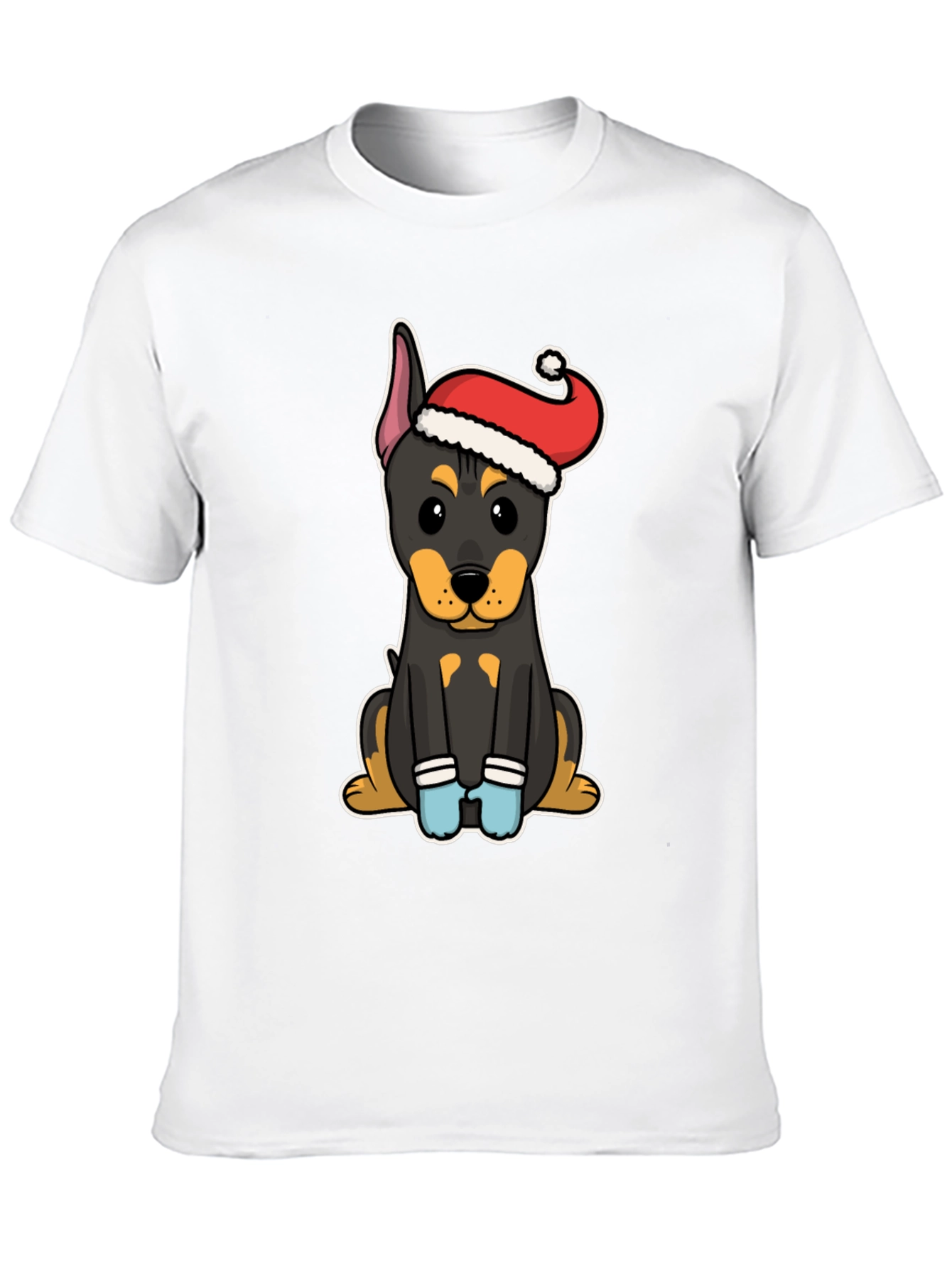 Festive Dog T-Shirt: Santa Hat Puppy Tee