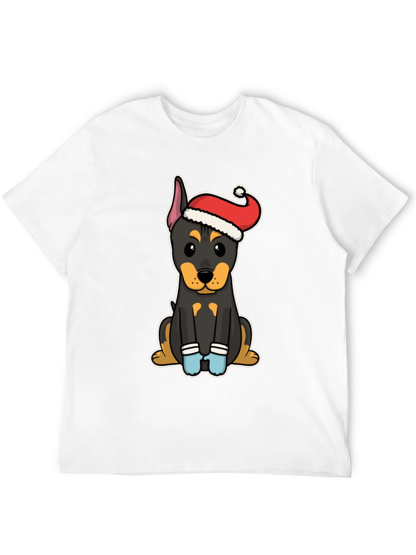 Festive Dog T-Shirt: Santa Hat Puppy Tee
