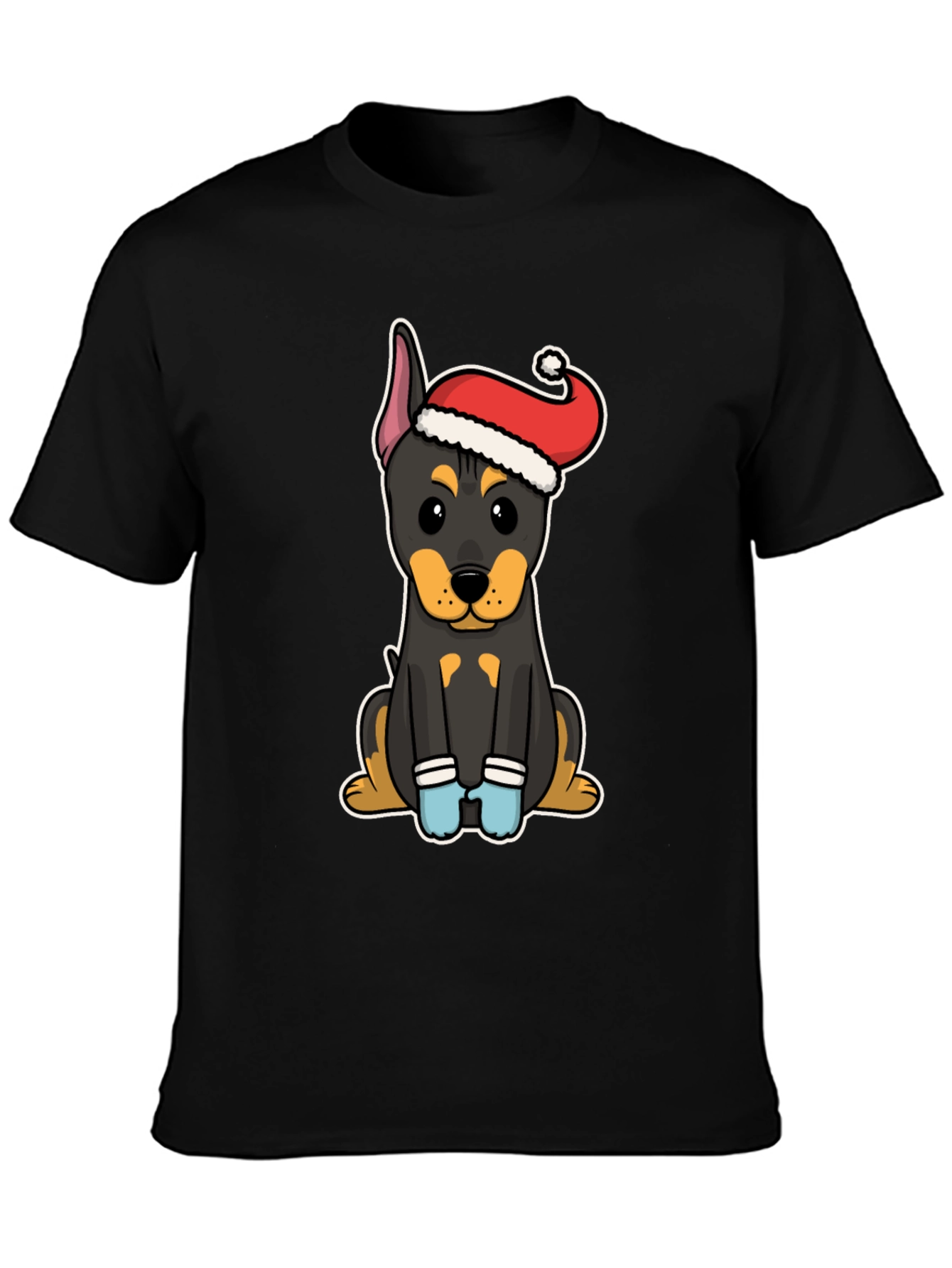 Festive Dog T-Shirt: Santa Hat Puppy Tee