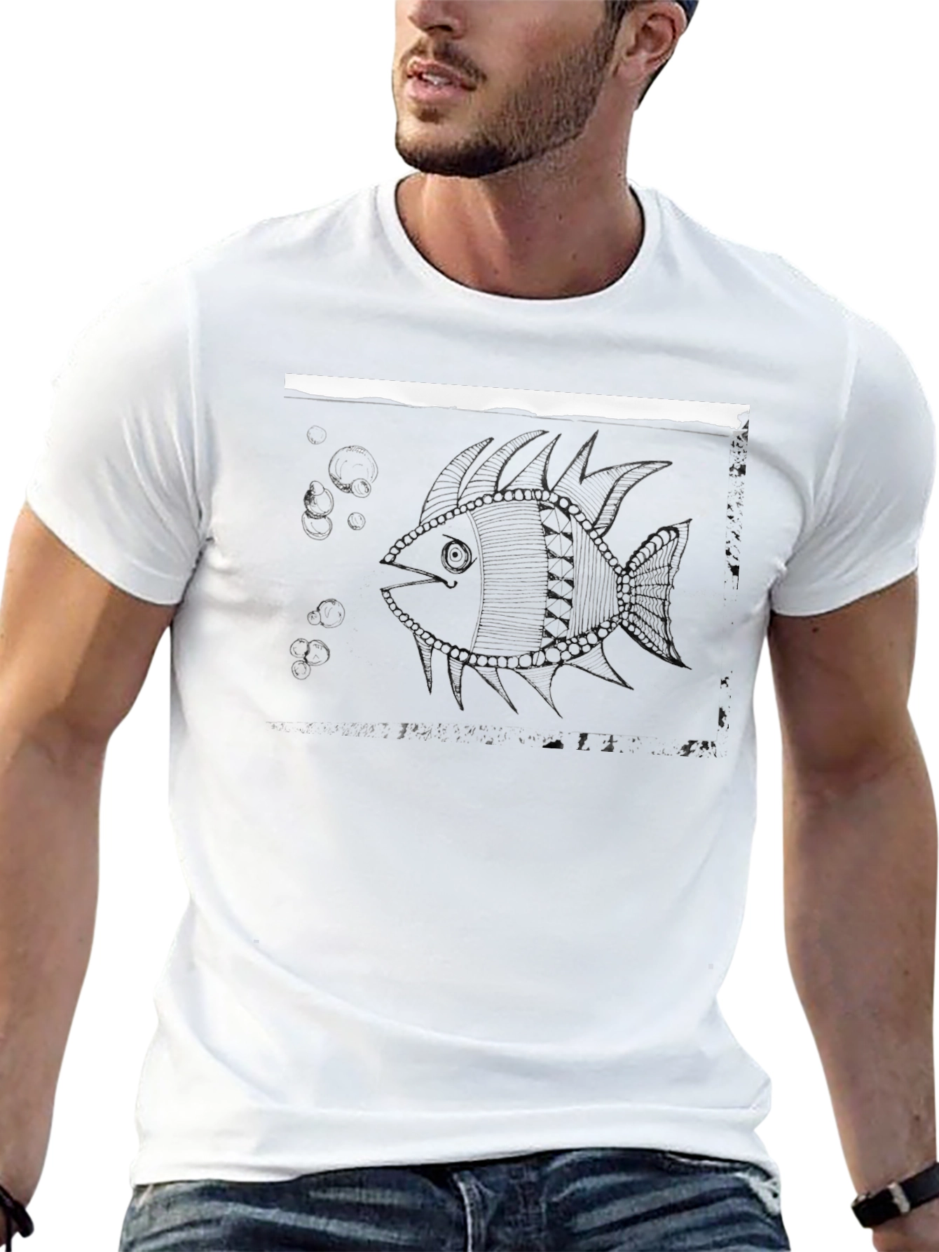 Black Fish Graphic Tee - Mens Style