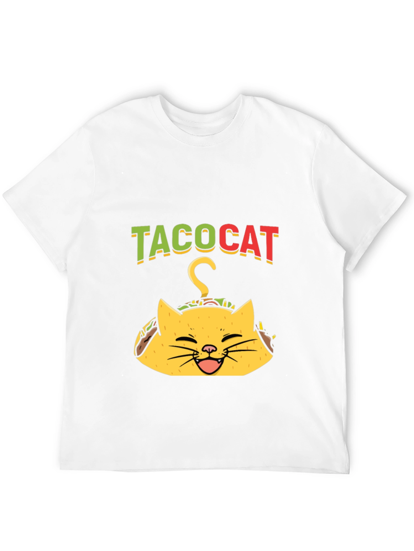 Taco Cat Graphic Tee - Funny Black T-Shirt
