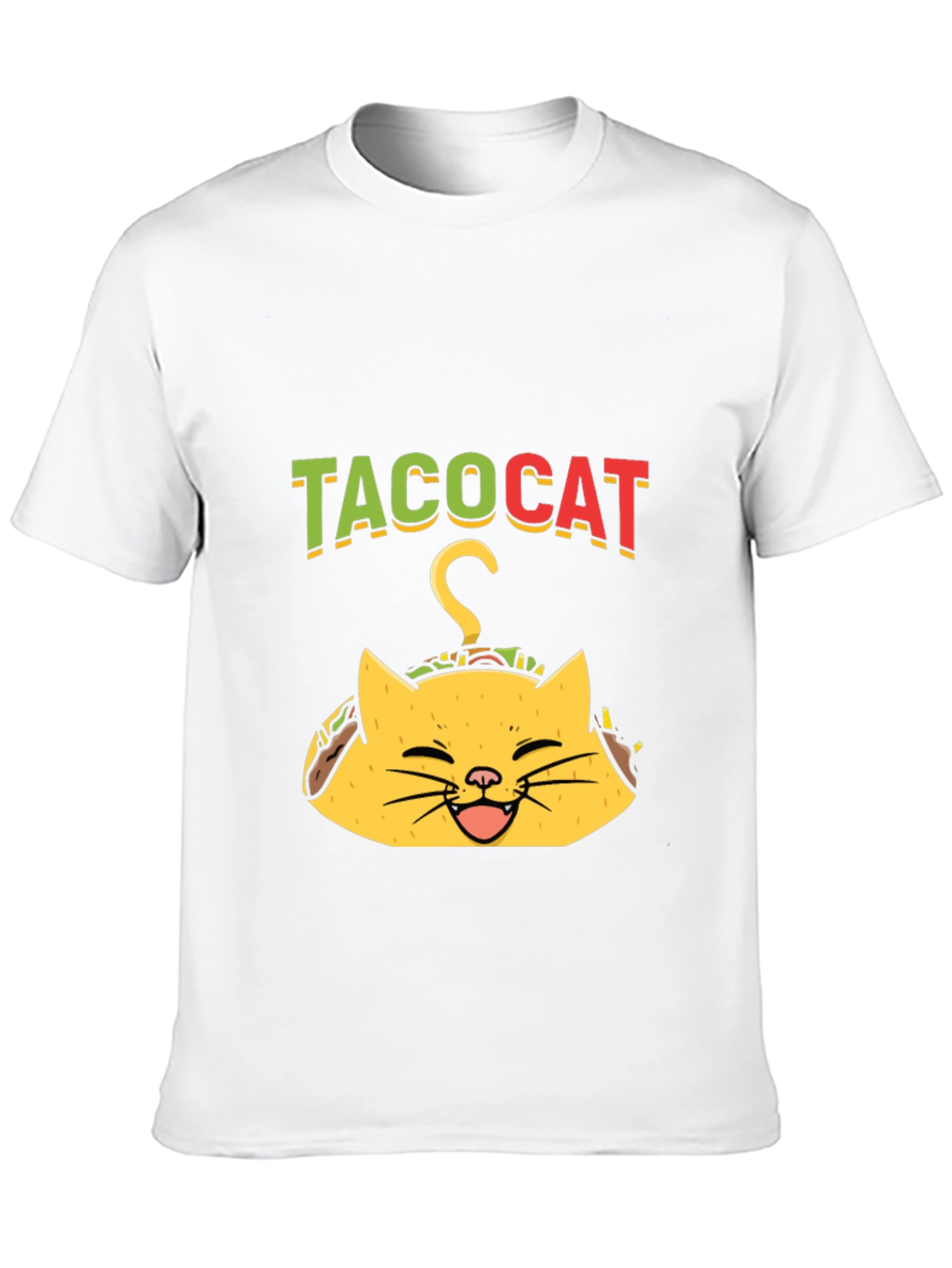 Taco Cat Graphic Tee - Funny Black T-Shirt