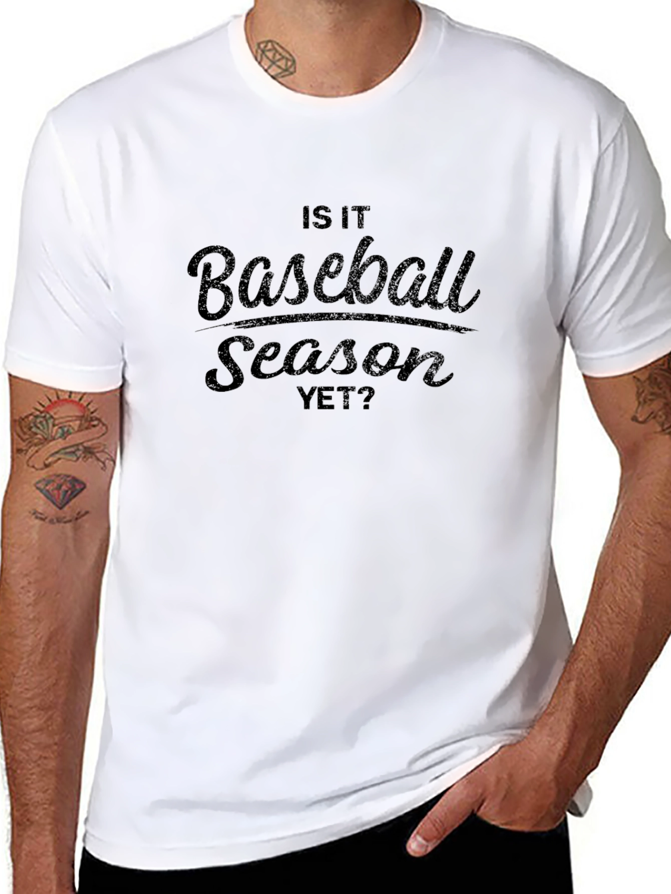 Is It Baseball Season Yet? Black T-Shirt