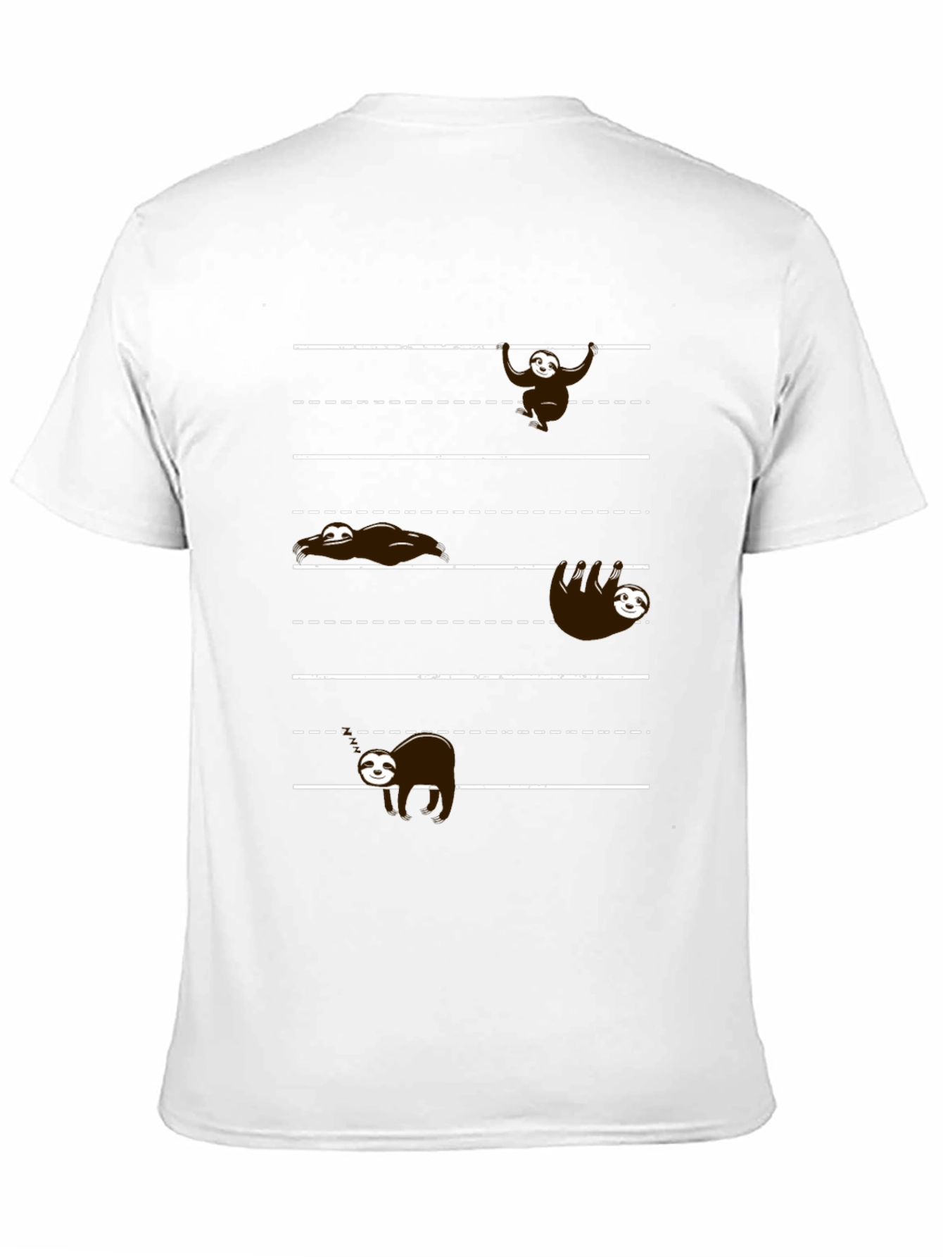 Sloth Line T-Shirt: Funny Animal Graphic Tee