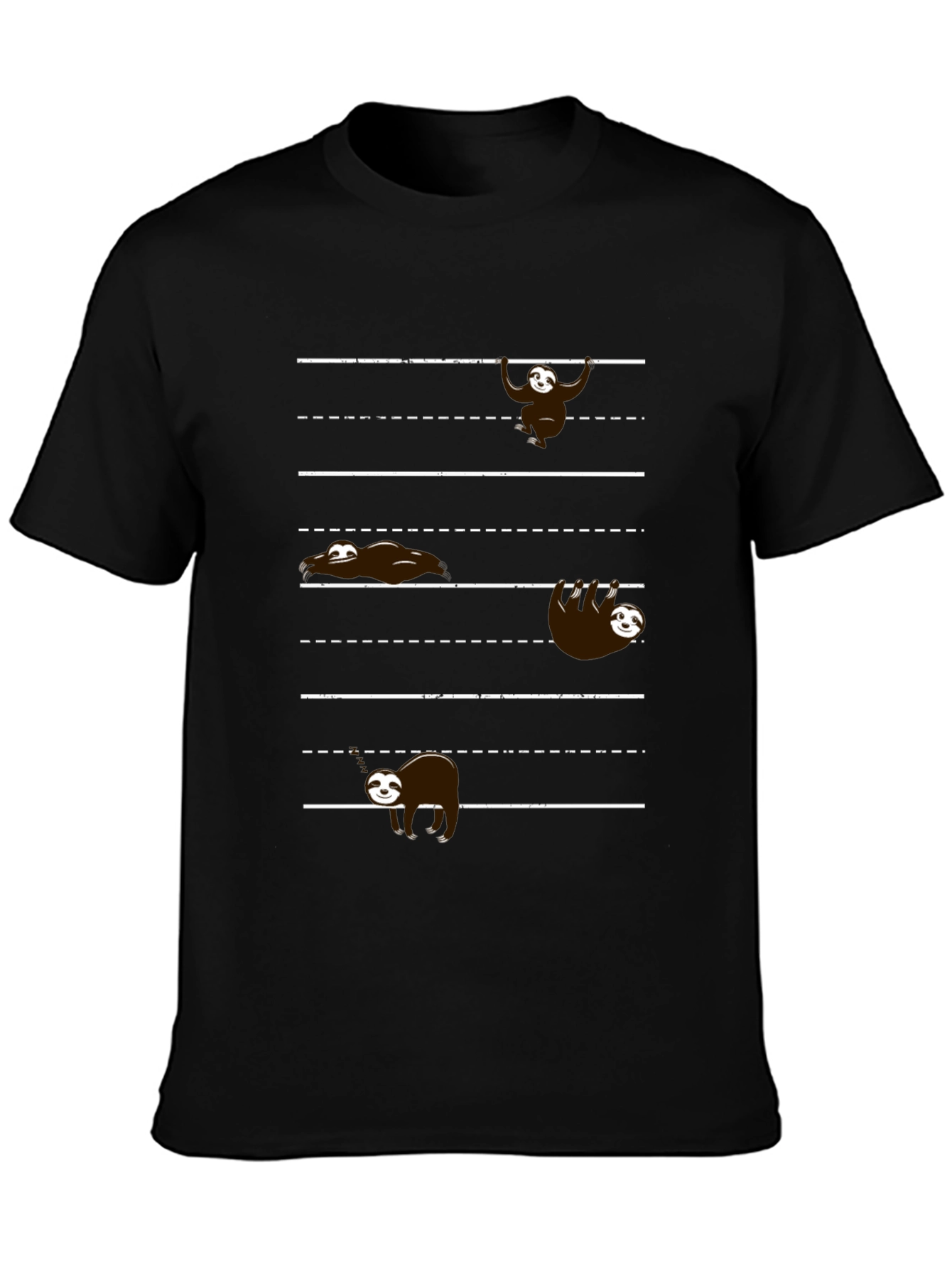 Sloth Line T-Shirt: Funny Animal Graphic Tee