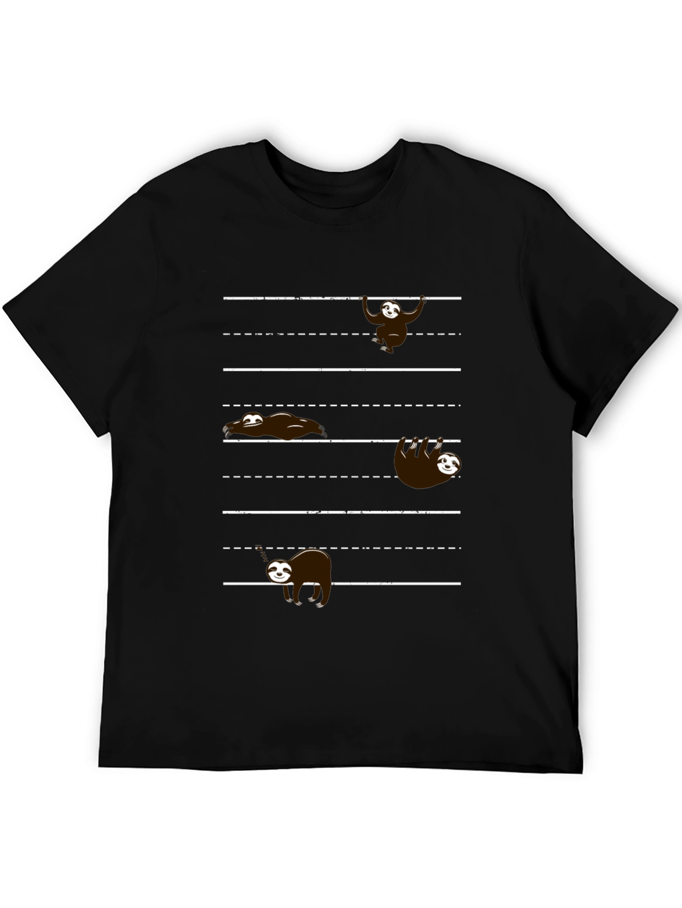 Sloth Line T-Shirt: Funny Animal Graphic Tee