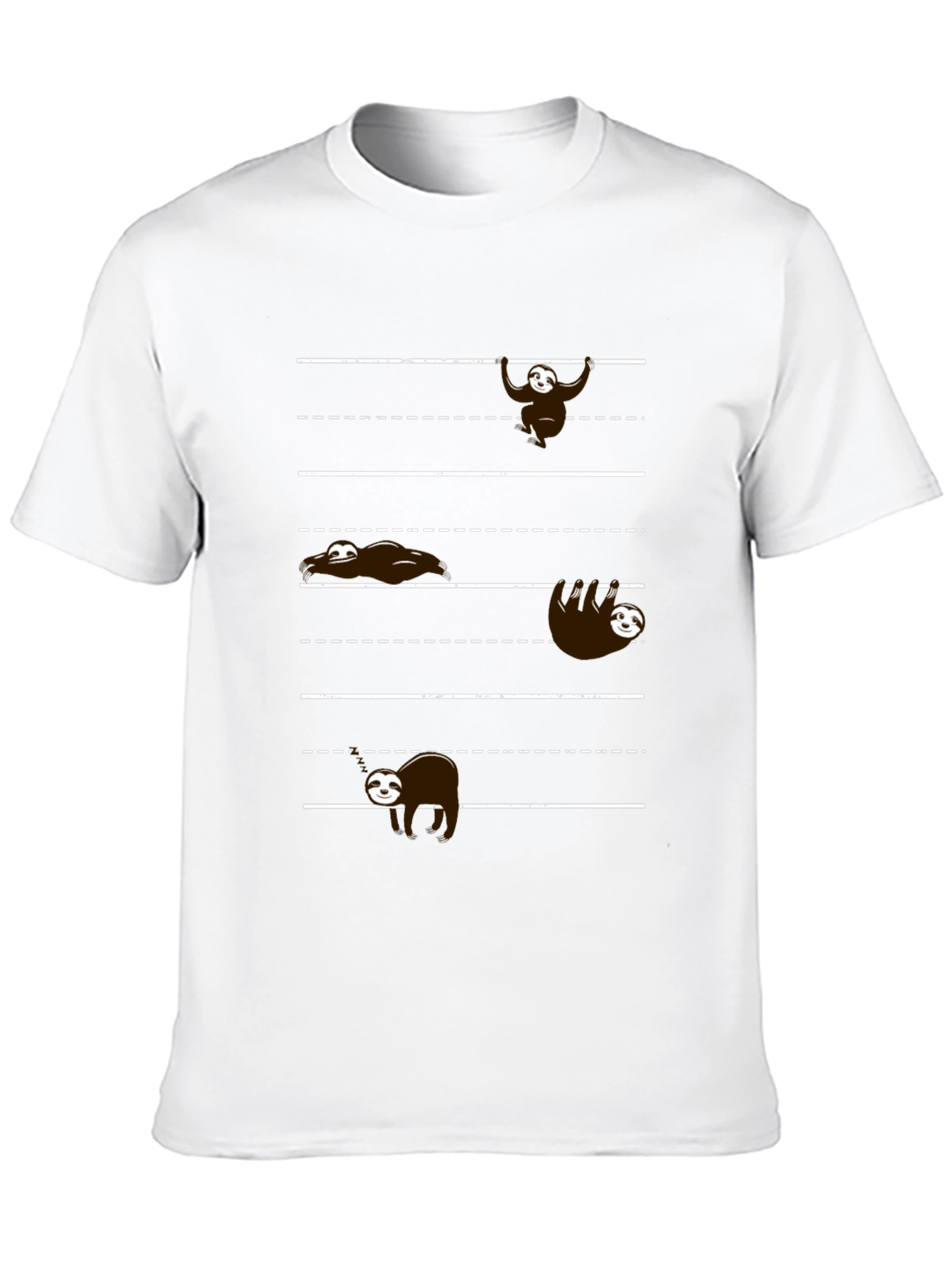 Sloth Line T-Shirt: Funny Animal Graphic Tee