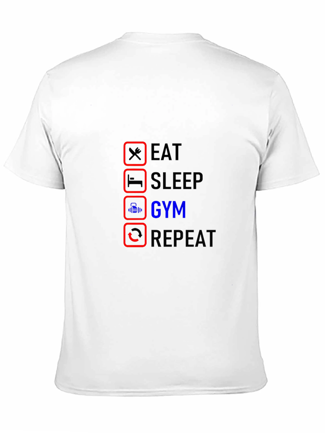 Eat Sleep Gym Repeat Black T-Shirt