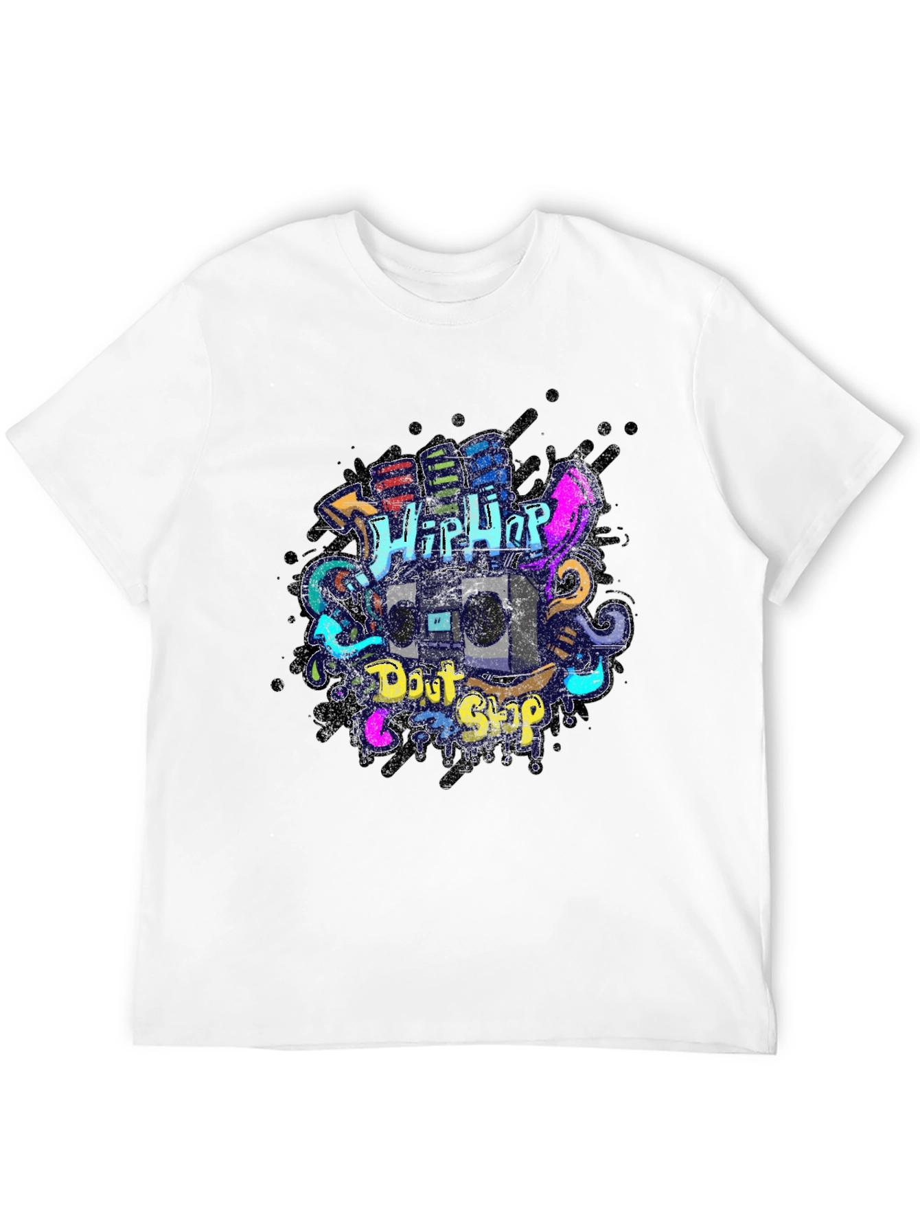 Hip Hop Boombox Graphic Tee - Urban Style