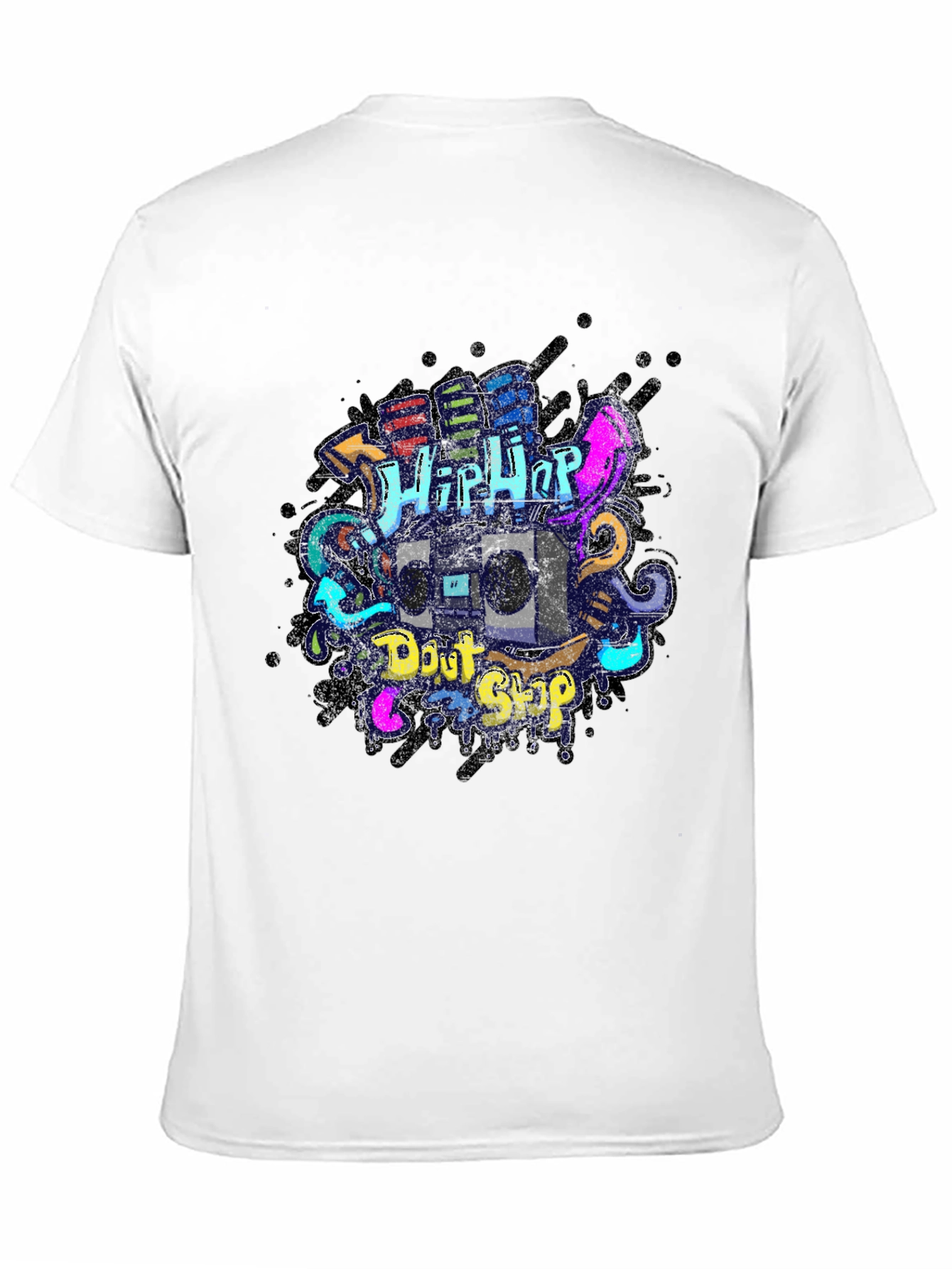 Hip Hop Boombox Graphic Tee - Urban Style