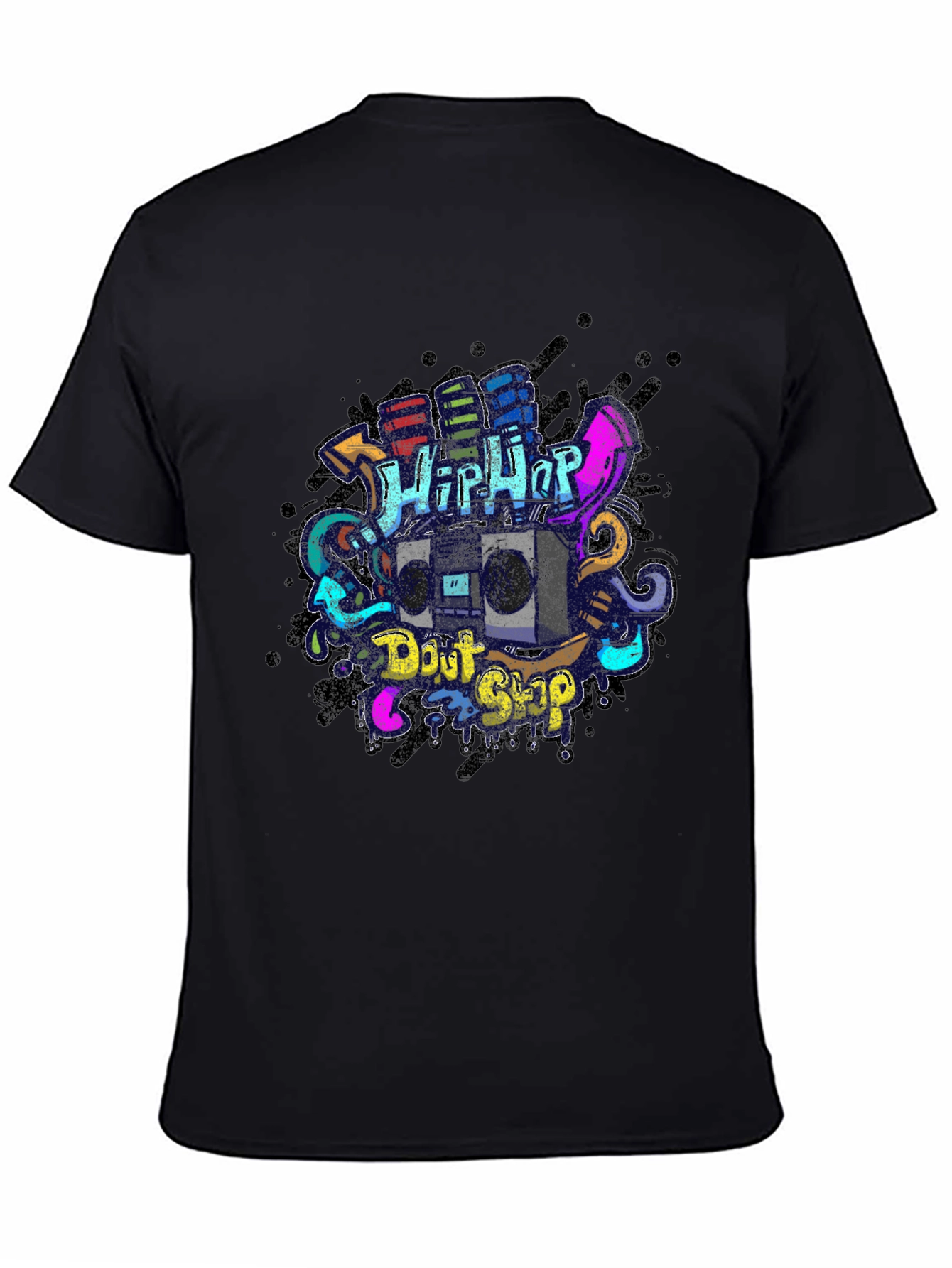 Hip Hop Boombox Graphic Tee - Urban Style