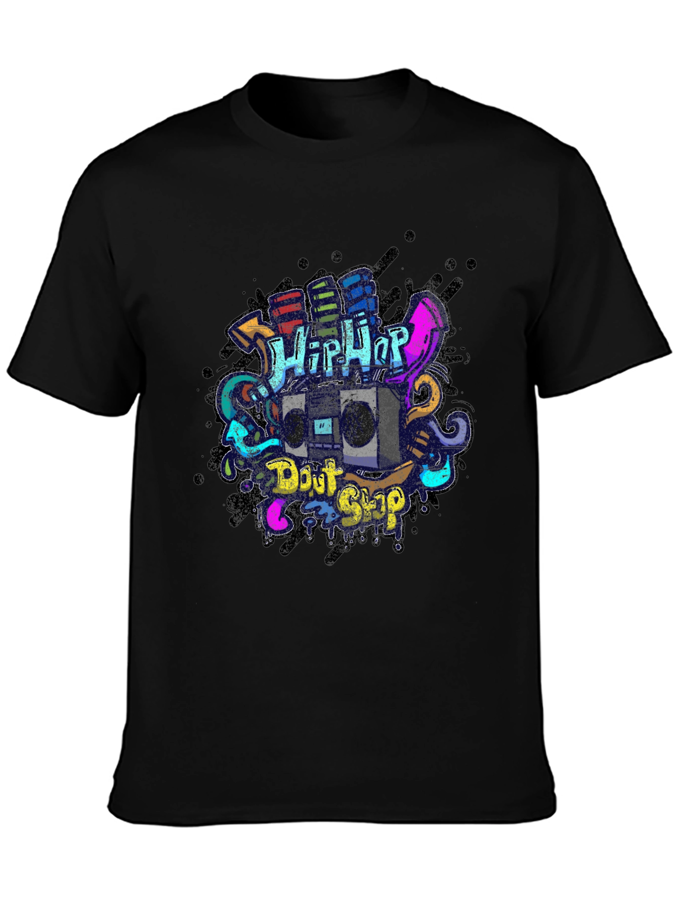 Hip Hop Boombox Graphic Tee - Urban Style
