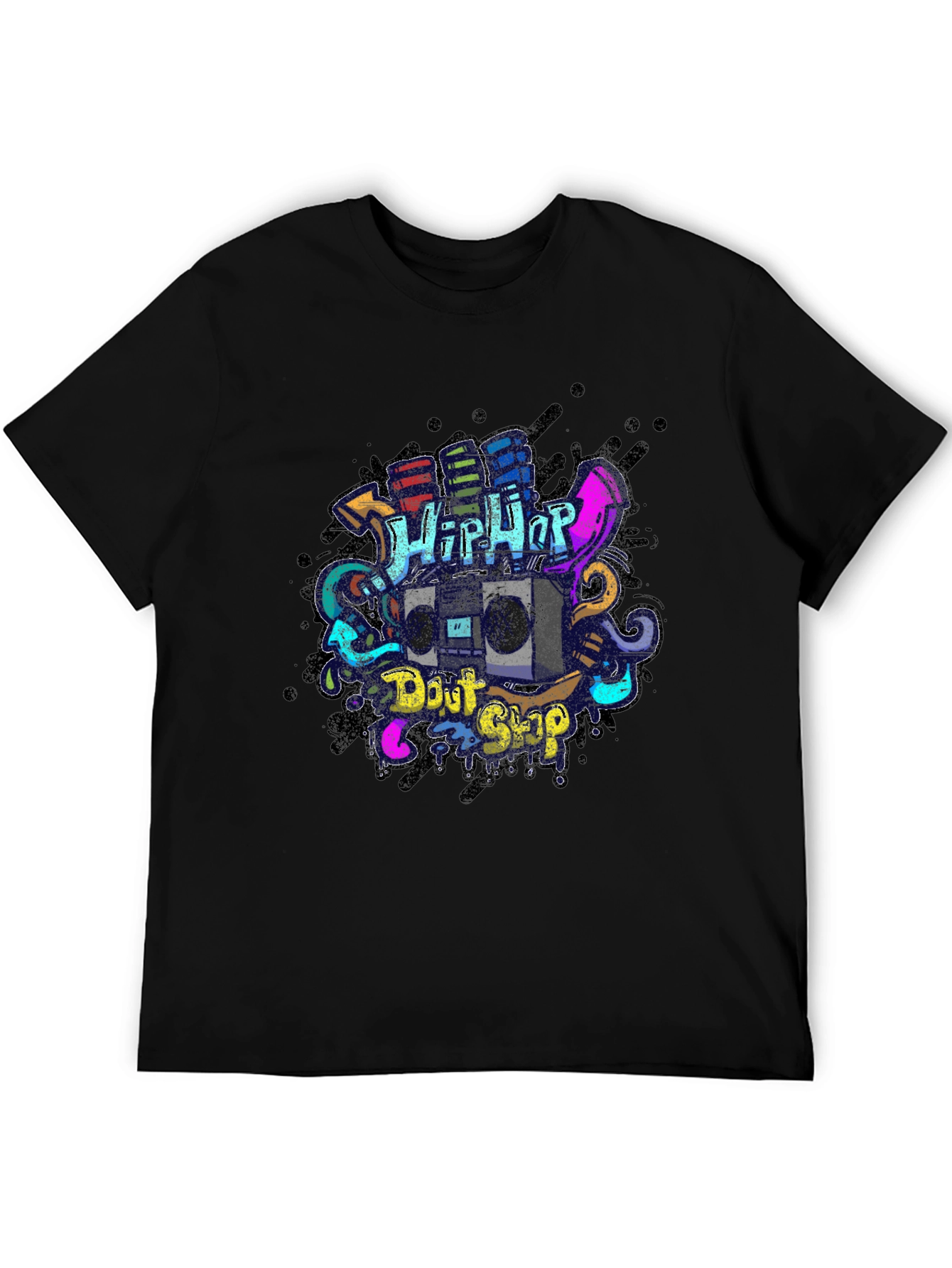 Hip Hop Boombox Graphic Tee - Urban Style