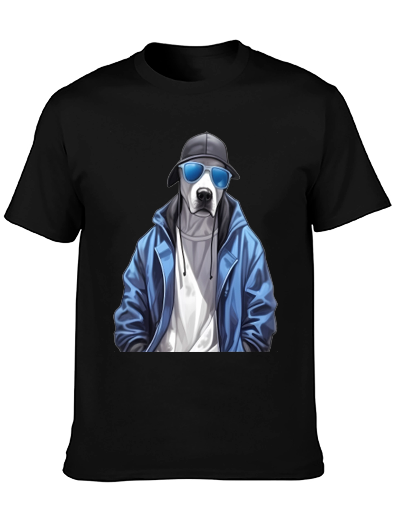 Dog with Style Black T-Shirt
