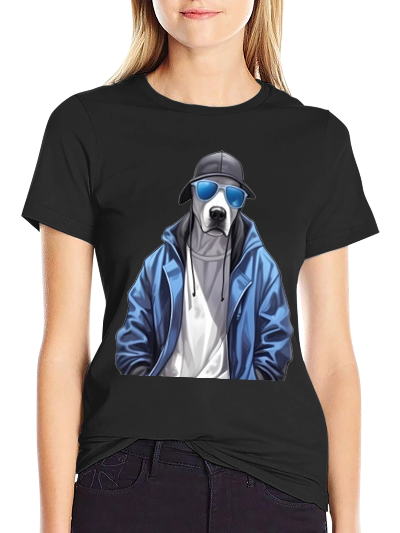 Dog with Style Black T-Shirt