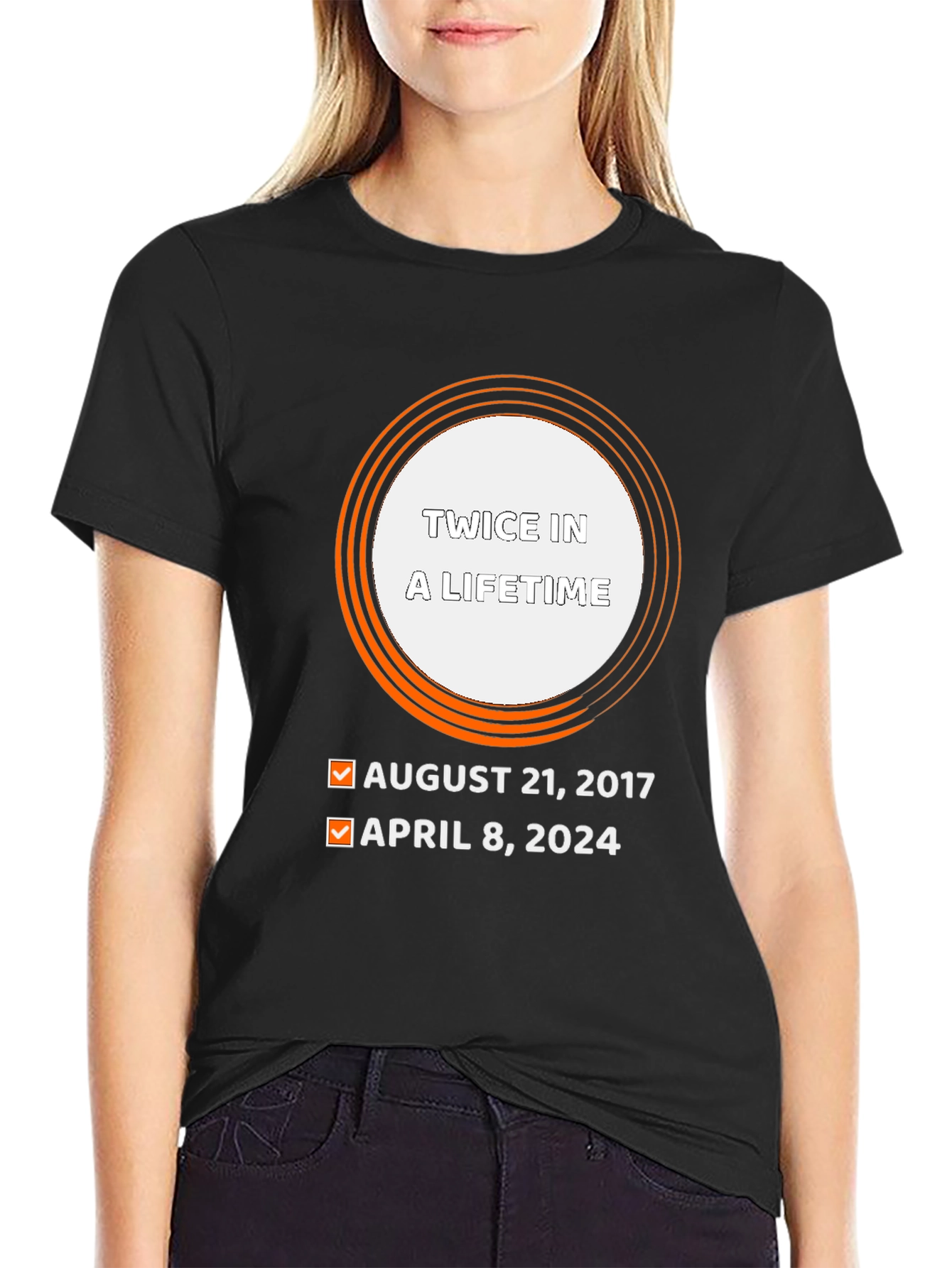 Twice in a Lifetime Eclipse Dates T-Shirt