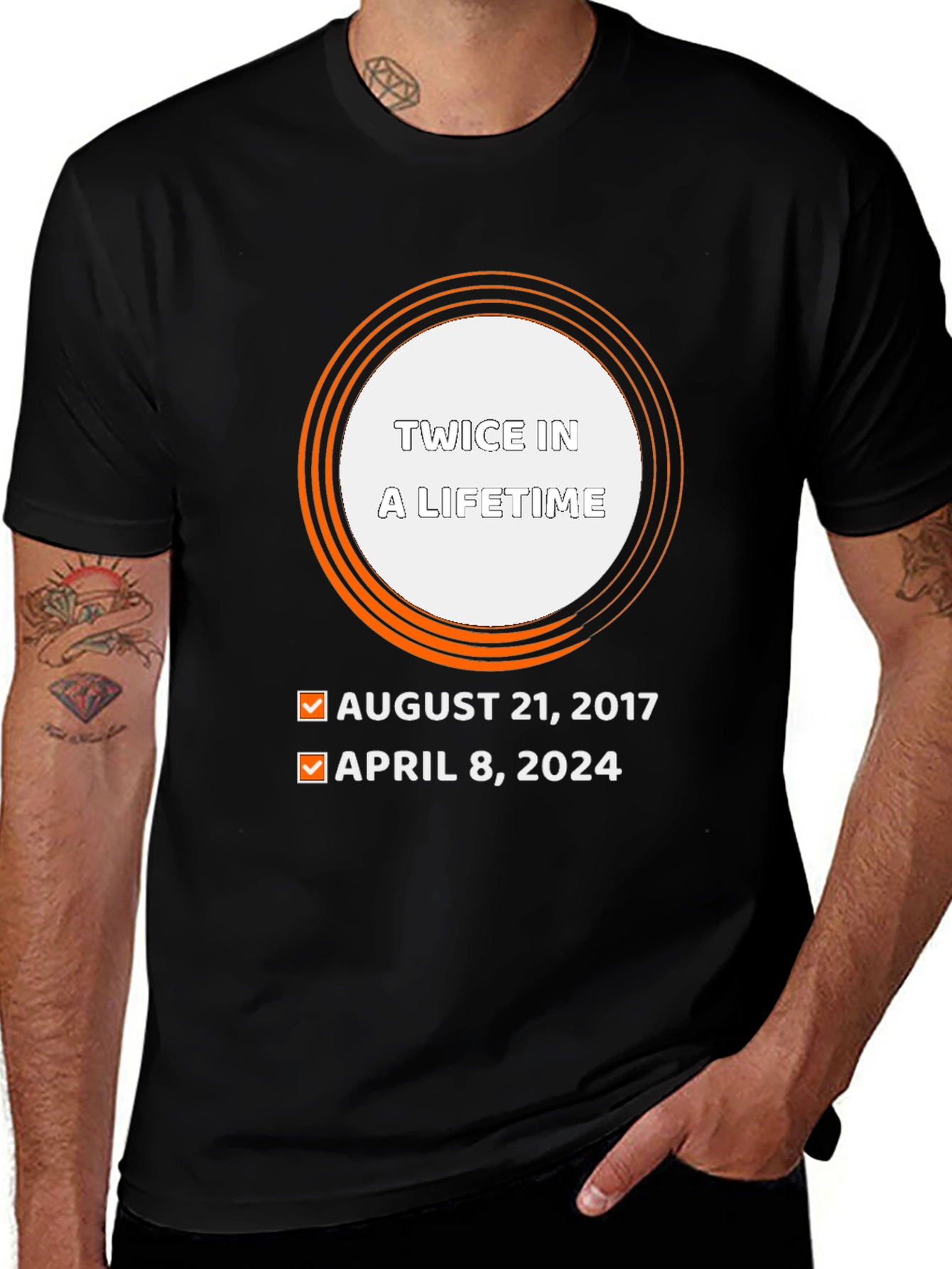 Twice in a Lifetime Eclipse Dates T-Shirt