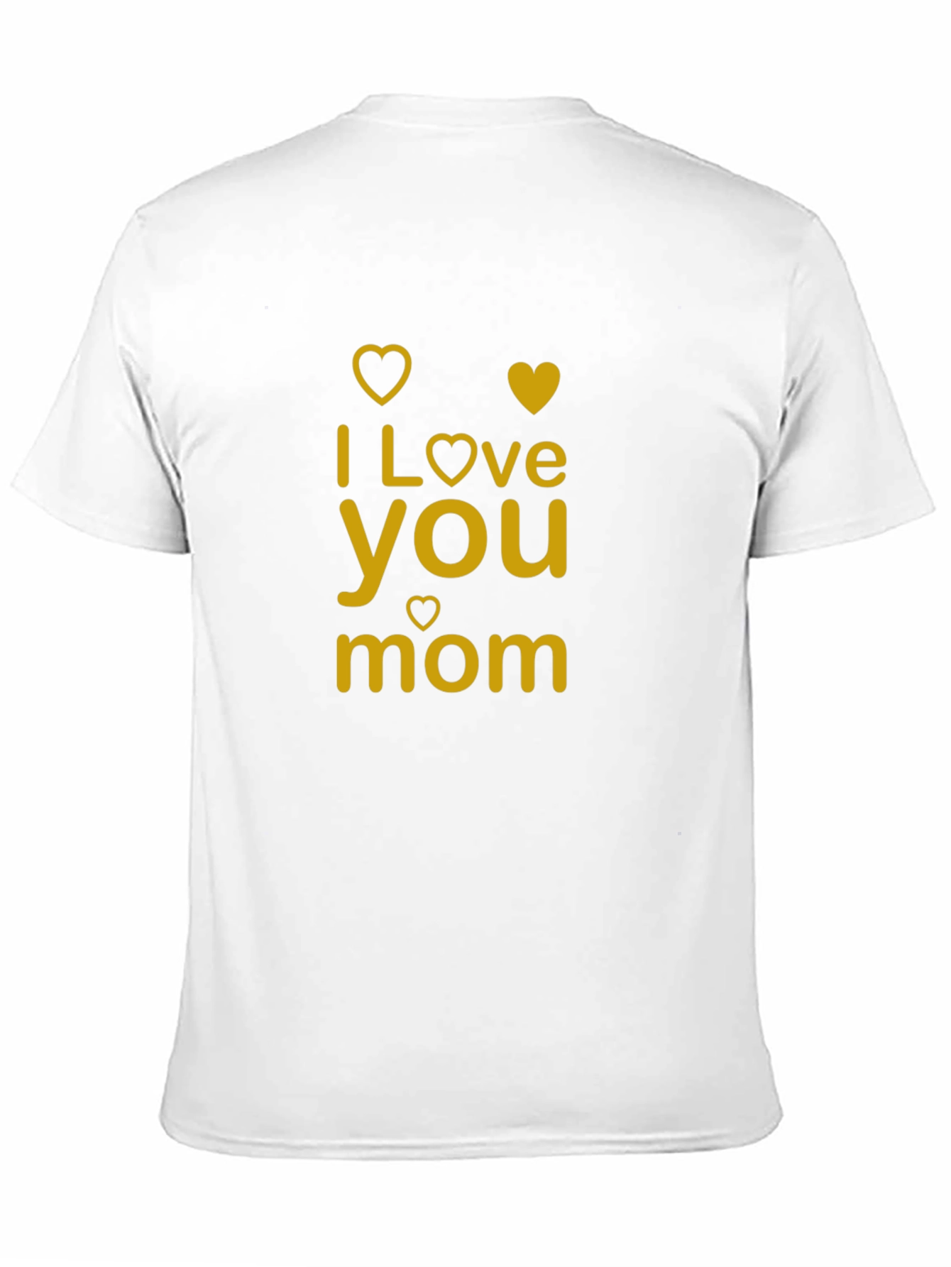 I Love You Mom Black T-Shirt - Heart Graphic