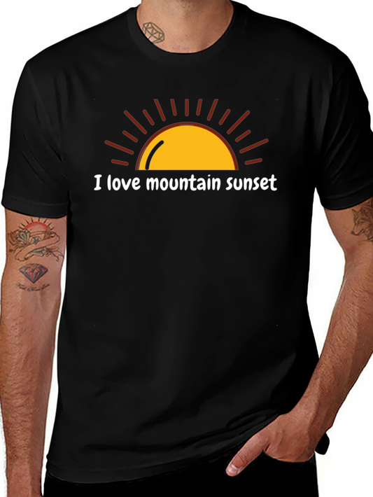 I Love Mountain Sunset Graphic Tee