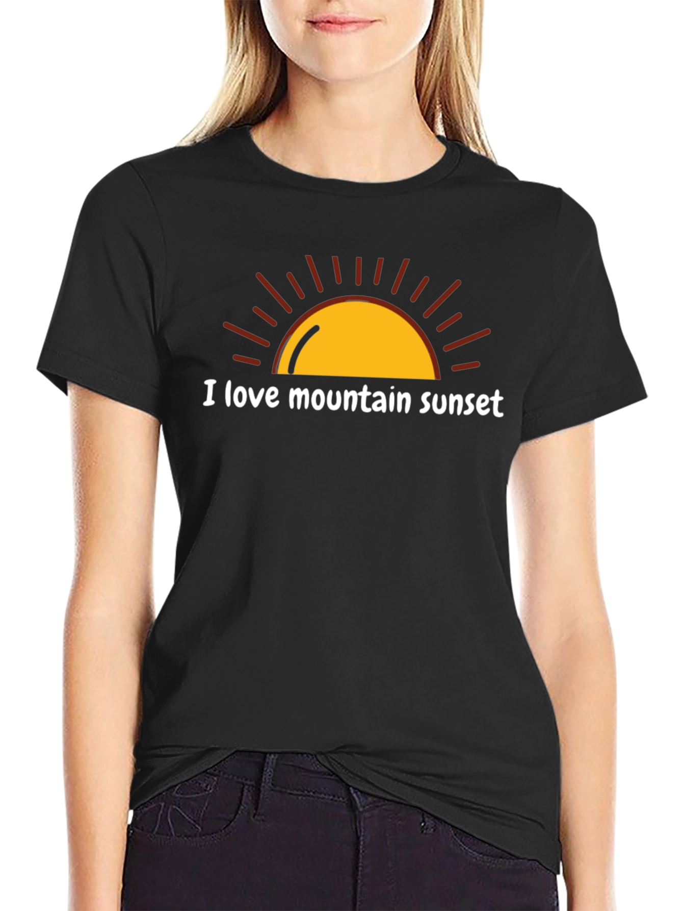 I Love Mountain Sunset Graphic Tee