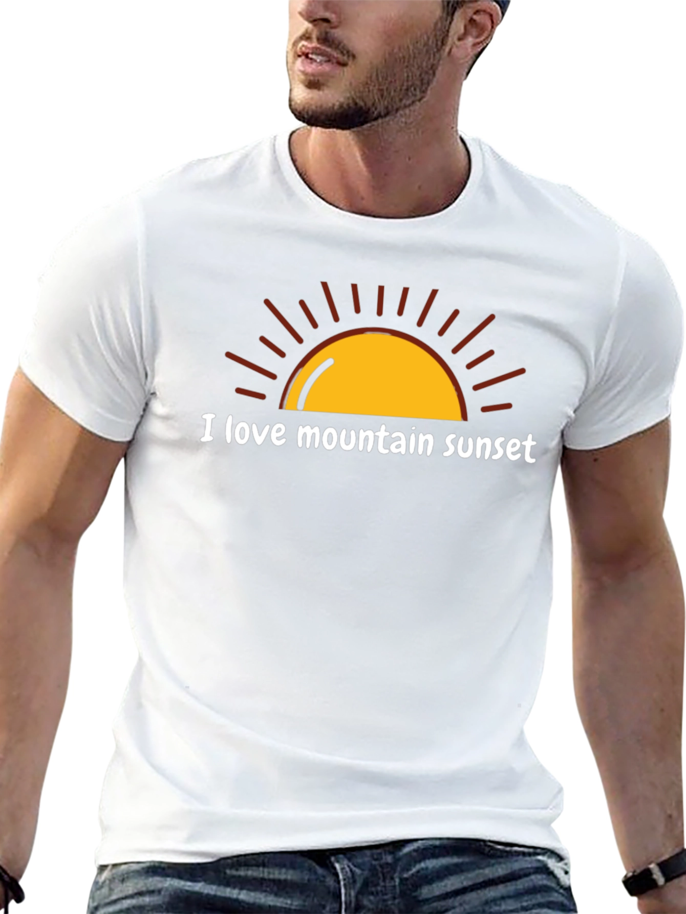 I Love Mountain Sunset Graphic Tee