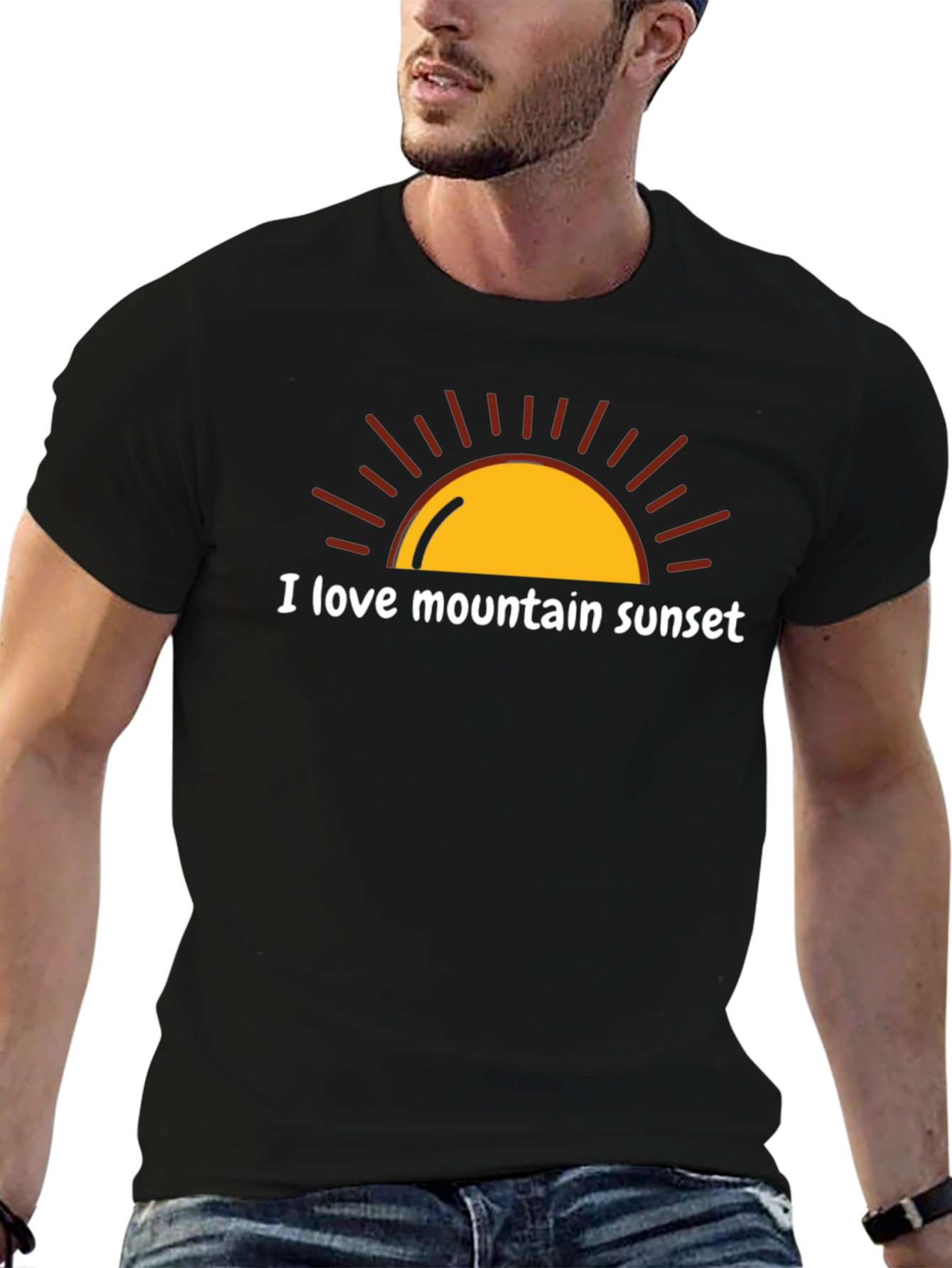 I Love Mountain Sunset Graphic Tee