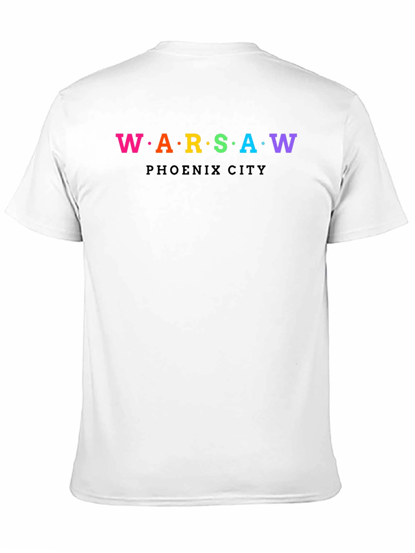 Warsaw Phoenix City Rainbow Text Graphic T-Shirt