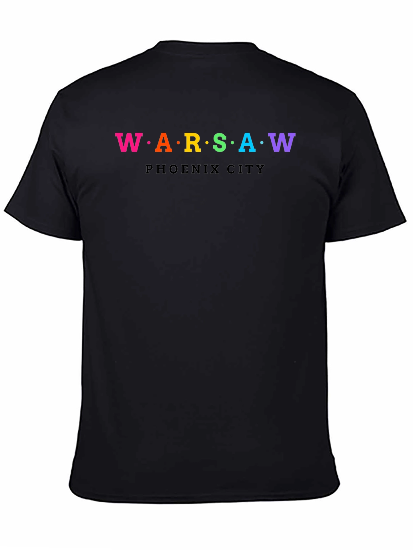 Warsaw Phoenix City Rainbow Text Graphic T-Shirt