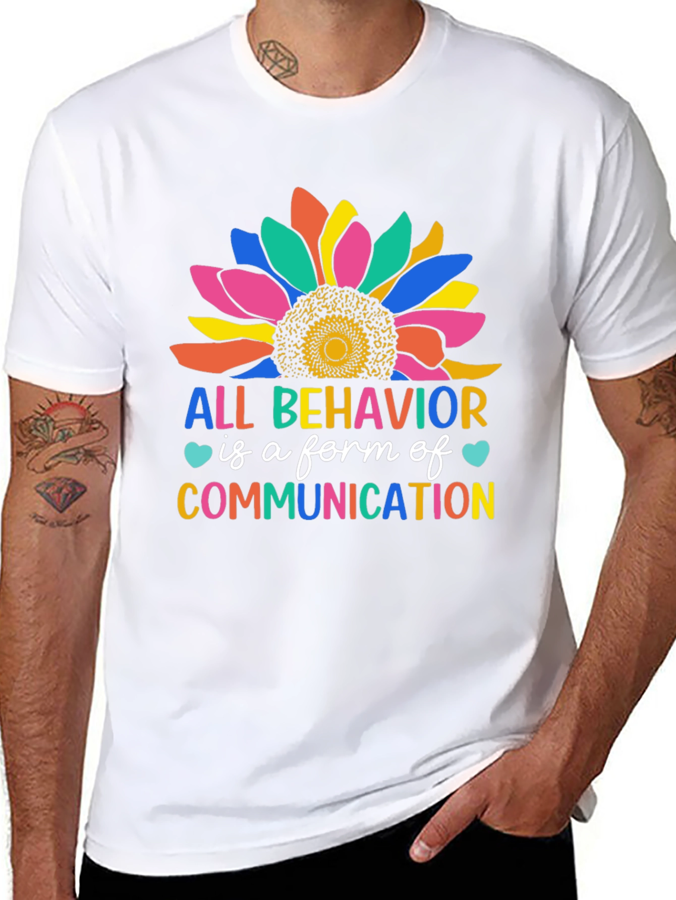 All Behavior is Communication Sunflower Tee