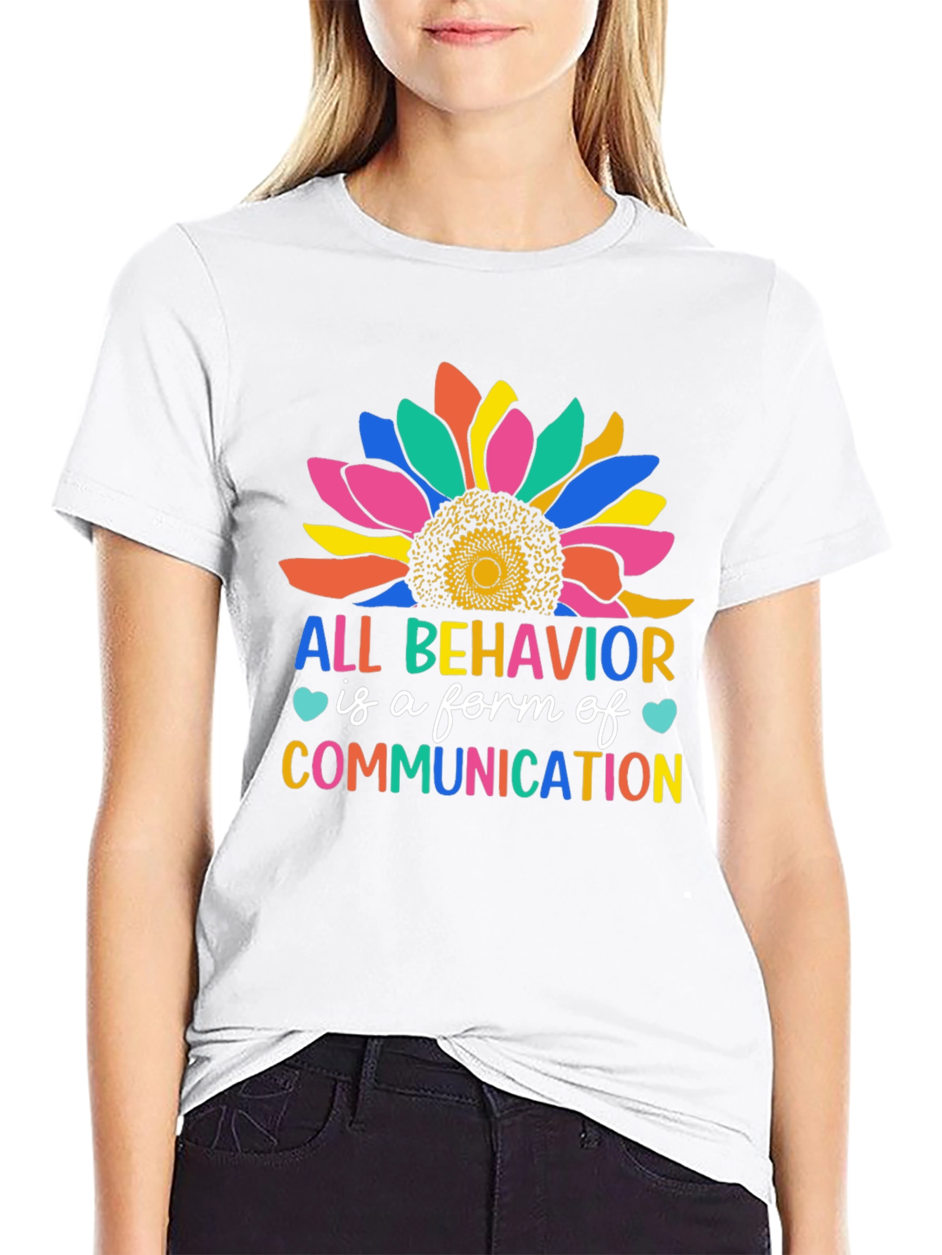 All Behavior is Communication Sunflower Tee