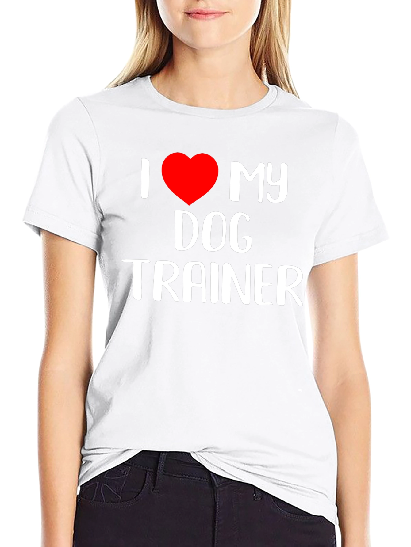 I Love My Dog Trainer Black T-Shirt