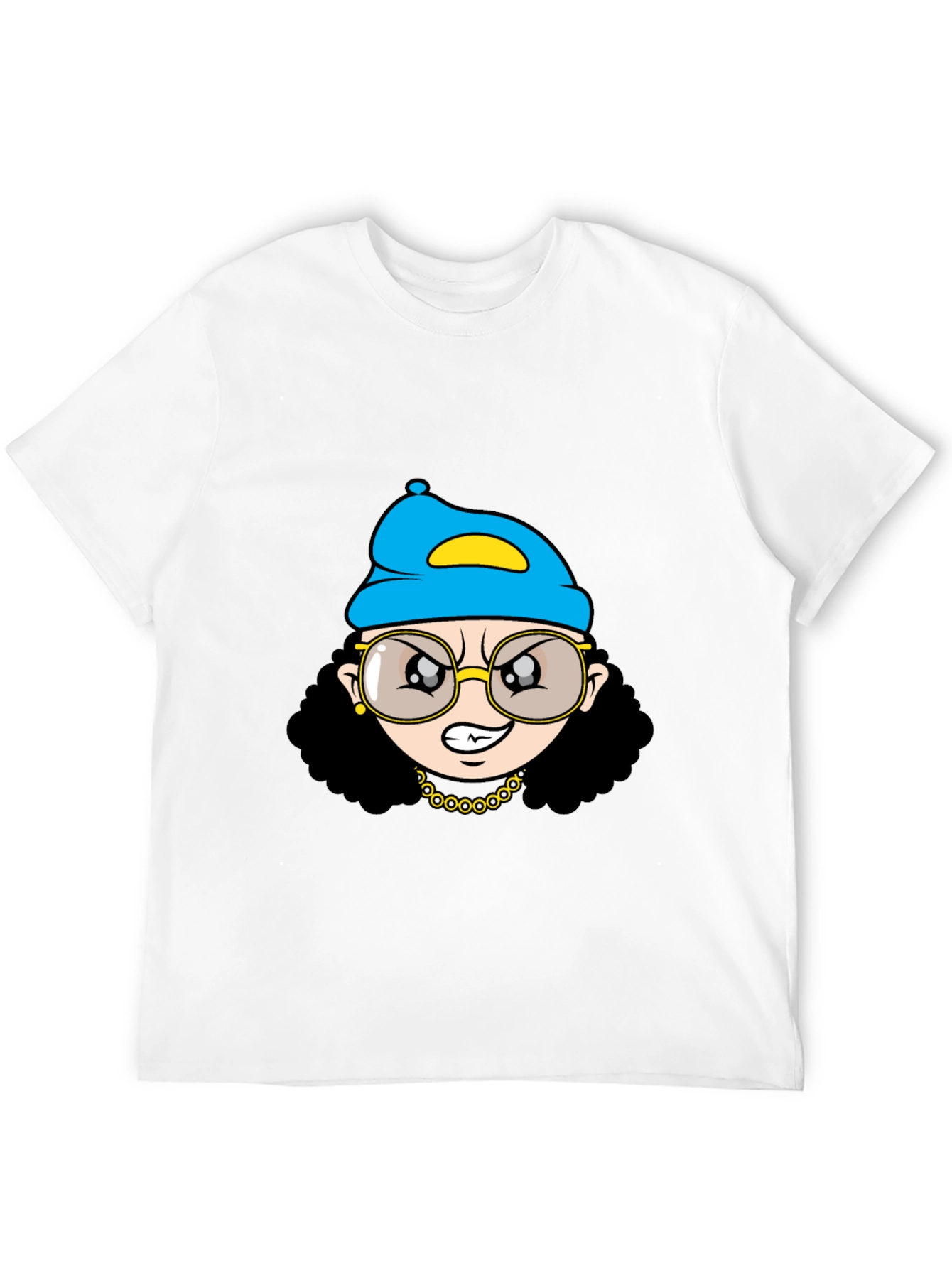 Cartoon Character Graphic Black Tee