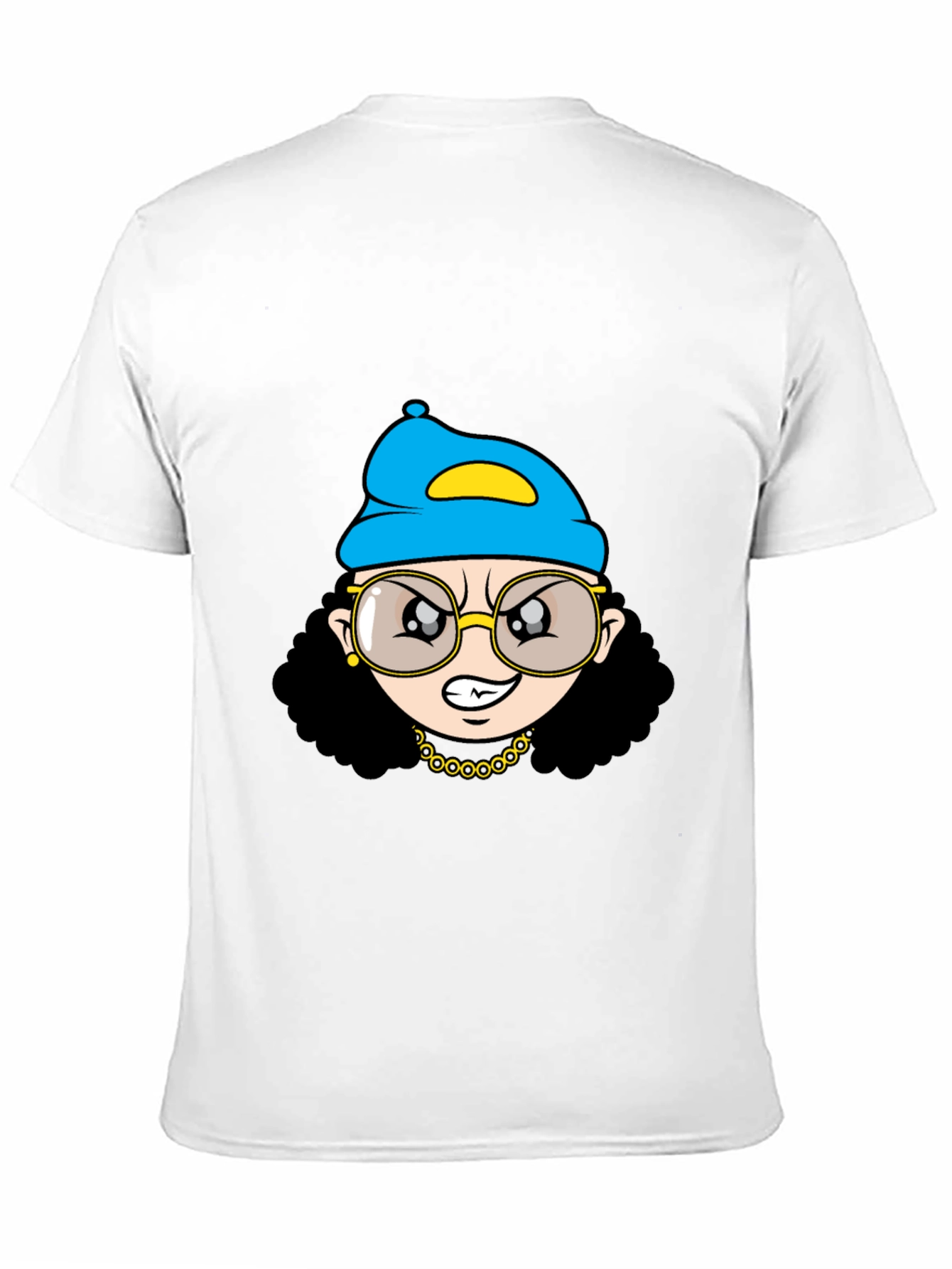 Cartoon Character Graphic Black Tee