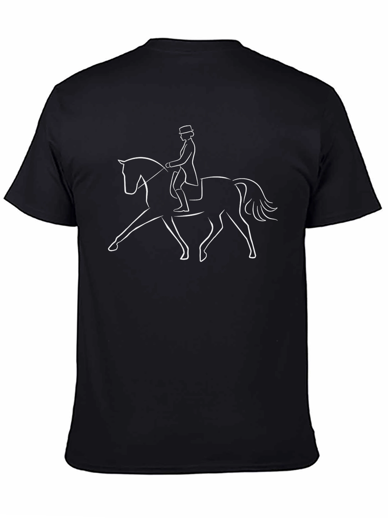 Equestrian Line Art T-Shirt - Dressage Style