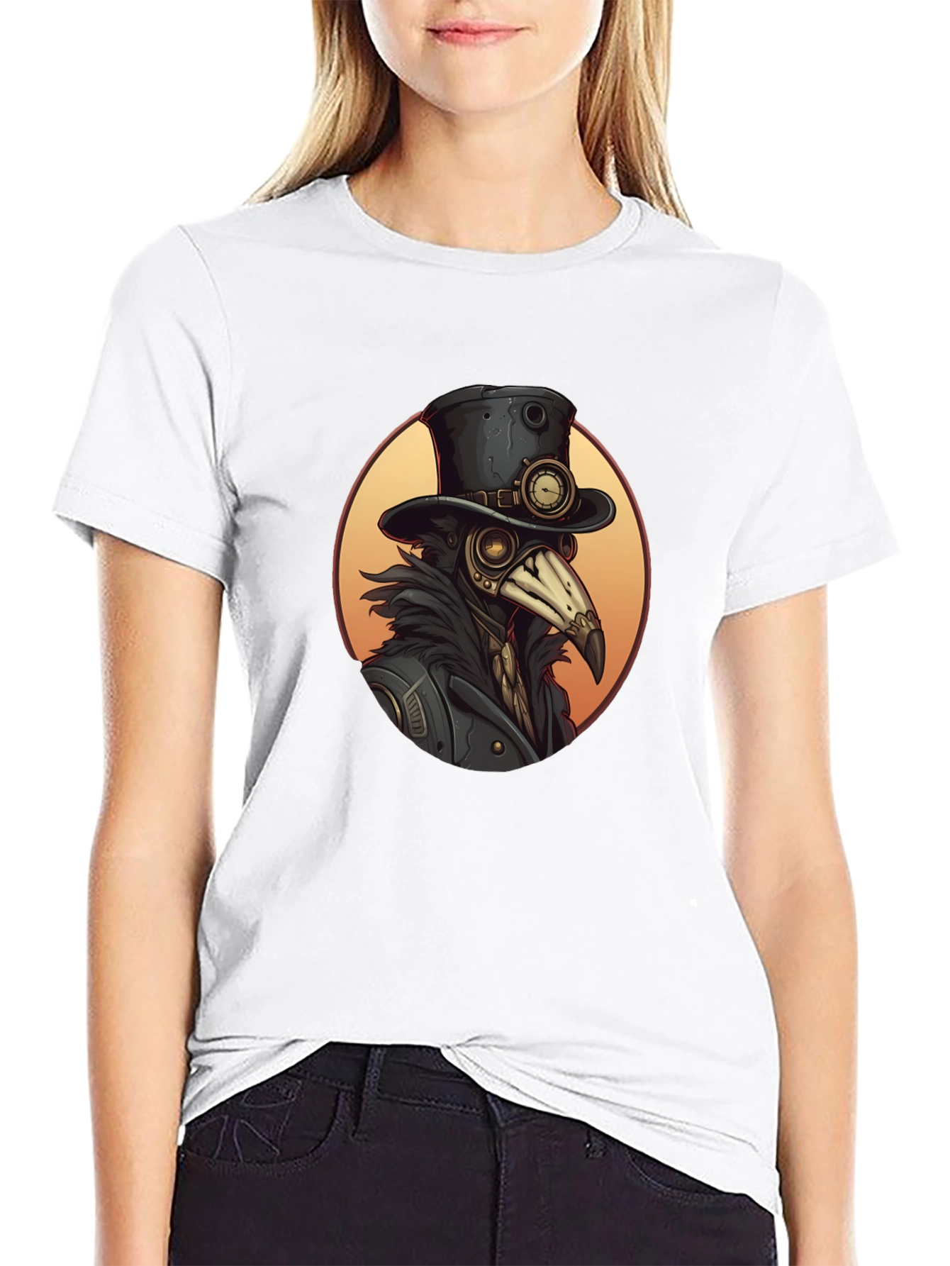Steampunk Plague Doctor Graphic Tee - Unique Design