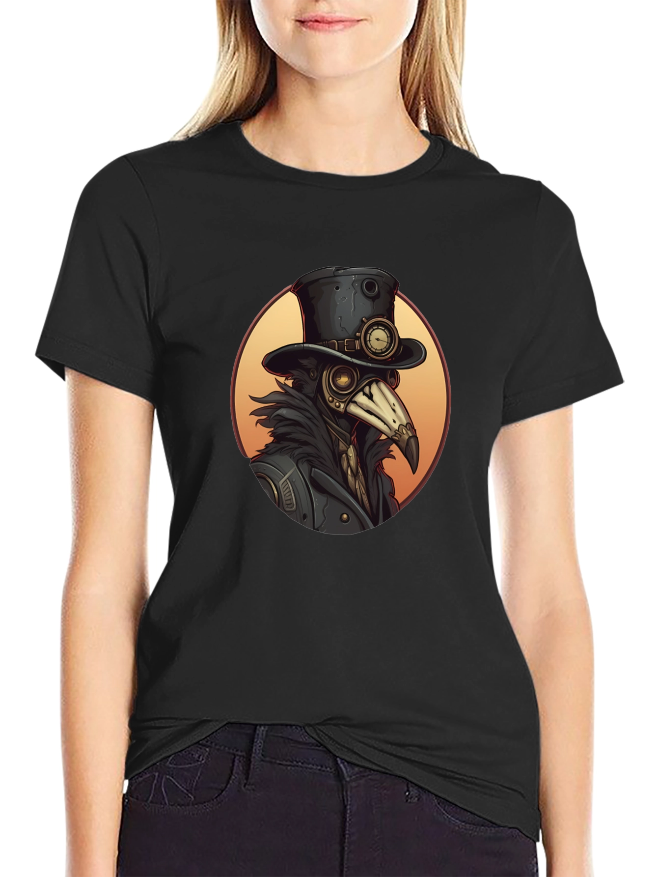 Steampunk Plague Doctor Graphic Tee - Unique Design