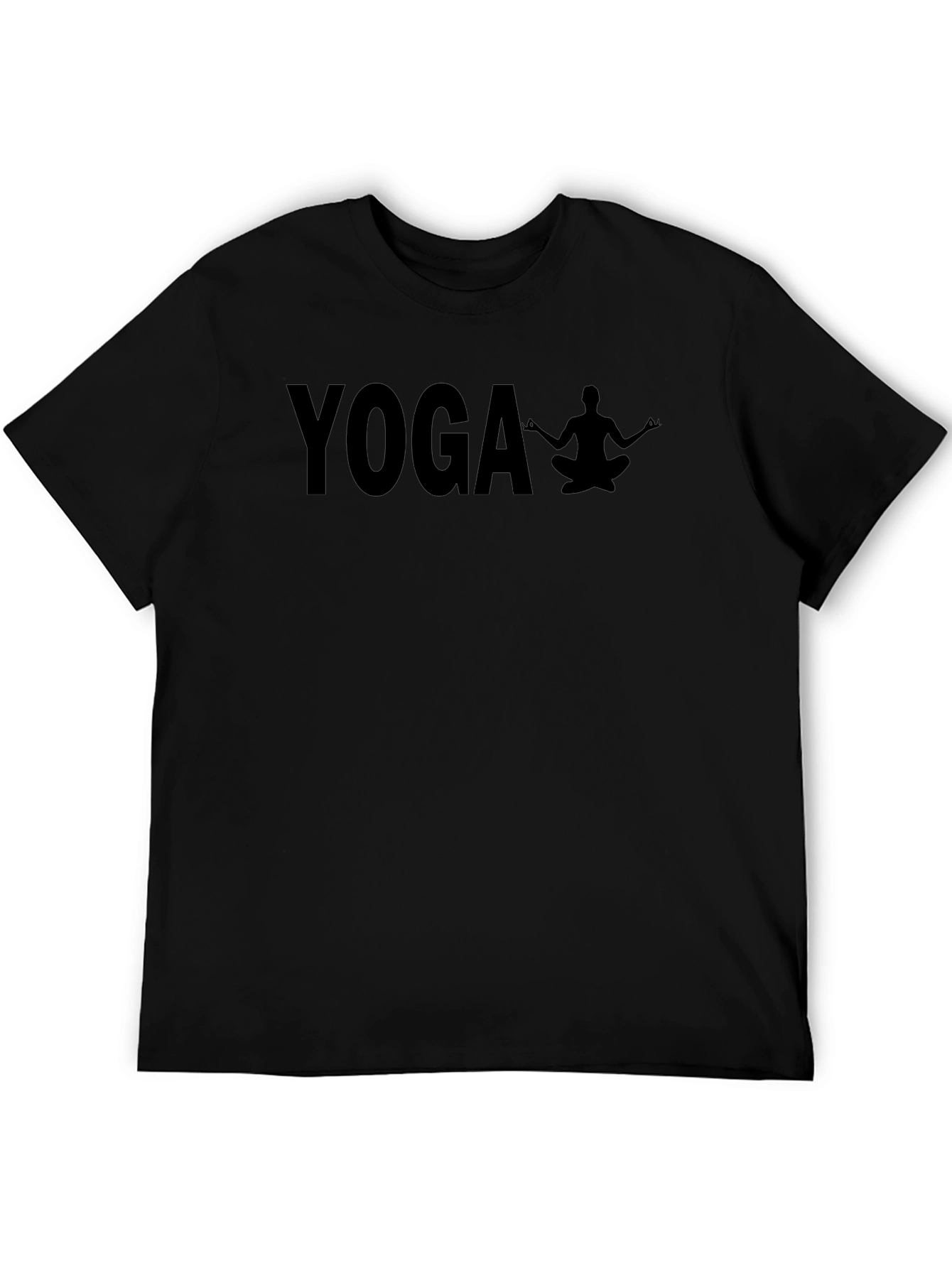 Yoga Graphic Tee - Relaxed Fit Black T-Shirt