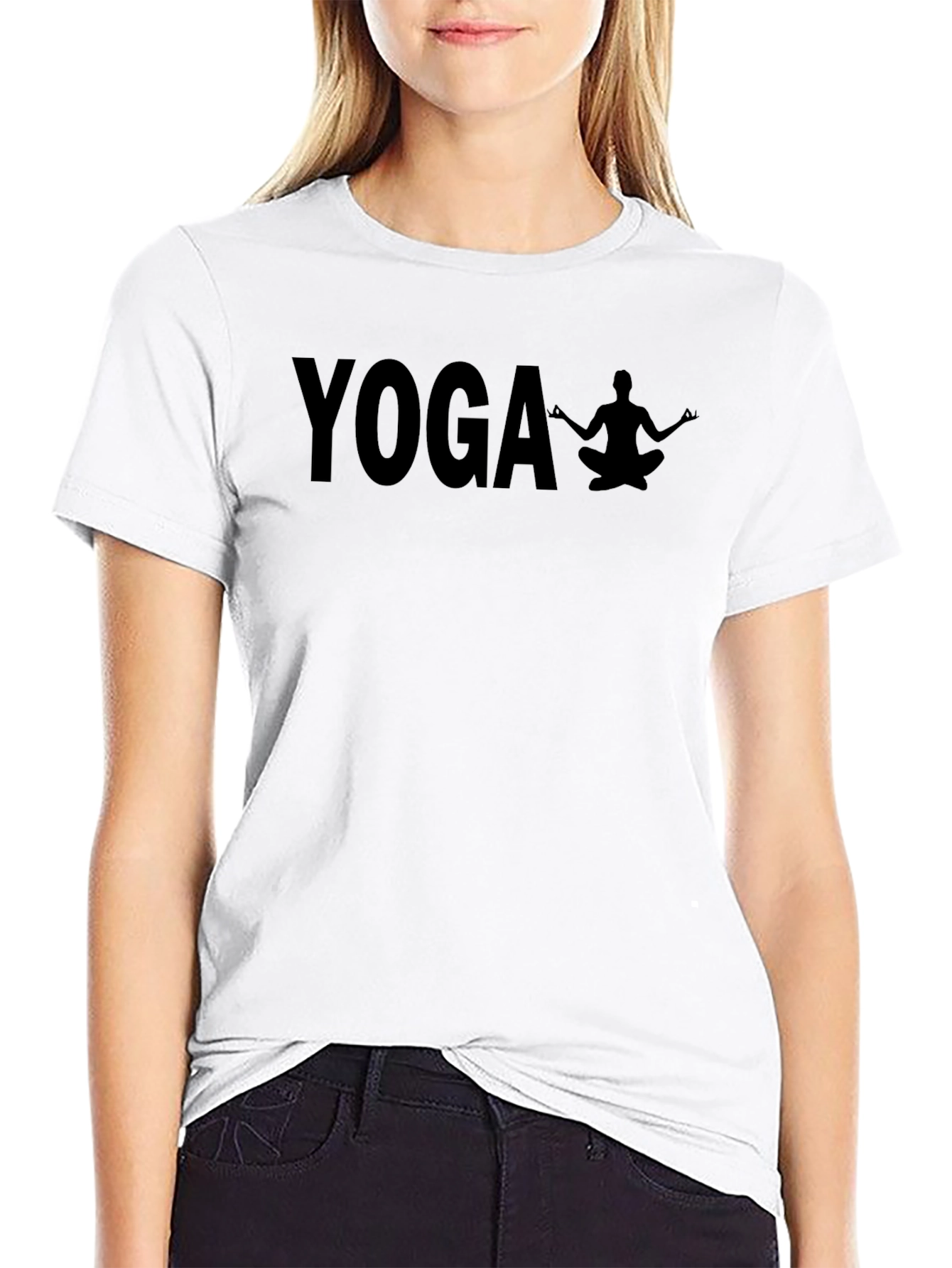 Yoga Graphic Tee - Relaxed Fit Black T-Shirt
