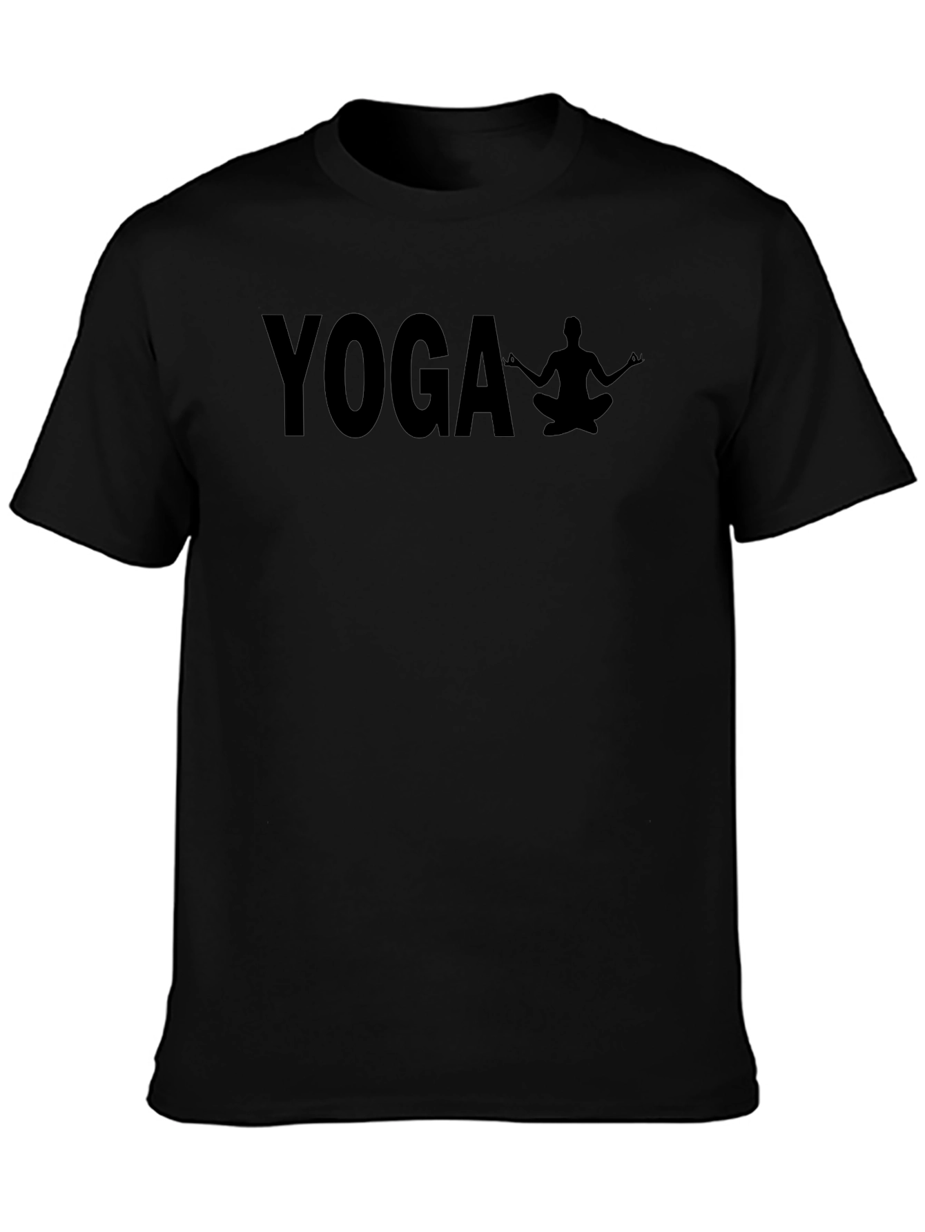 Yoga Graphic Tee - Relaxed Fit Black T-Shirt