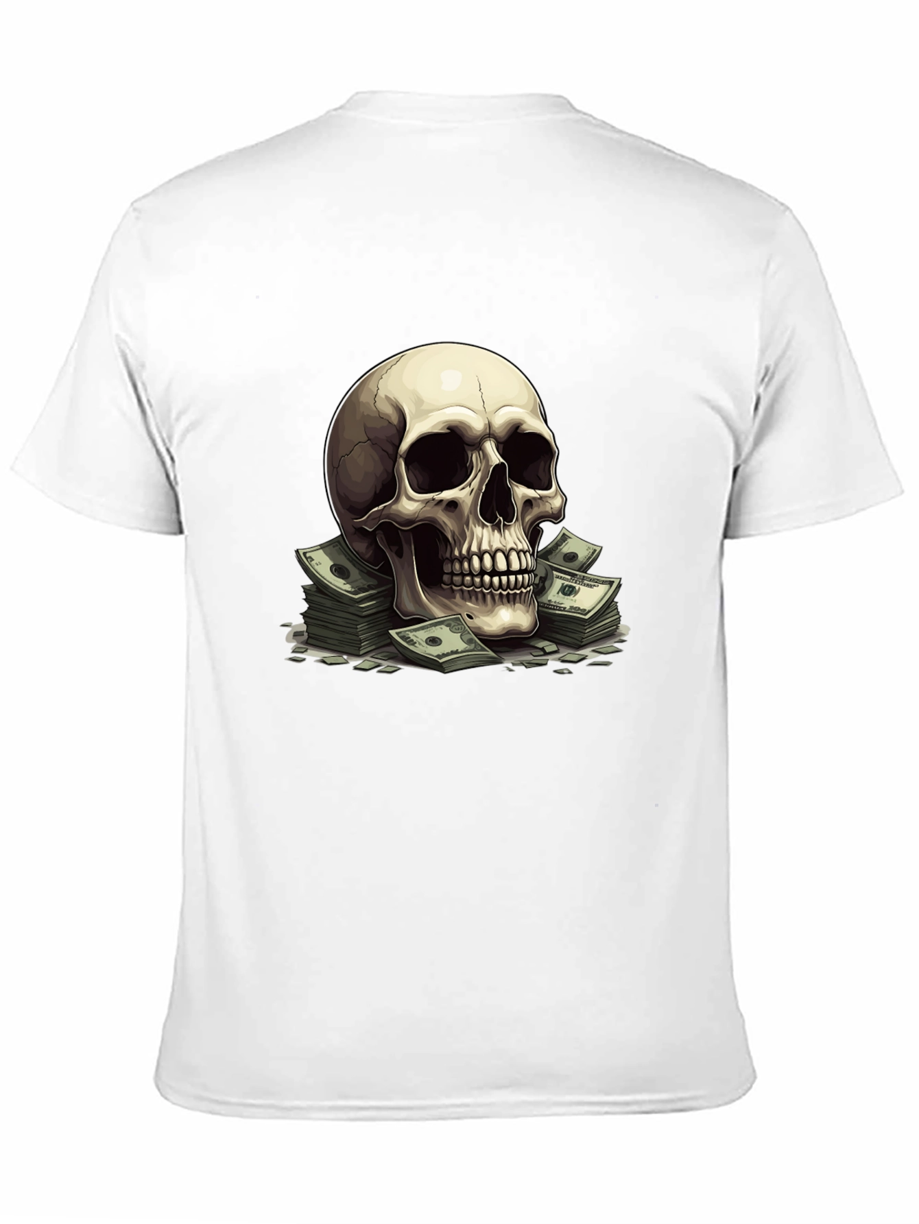 Skull Money T-Shirt - Black Graphic Tee